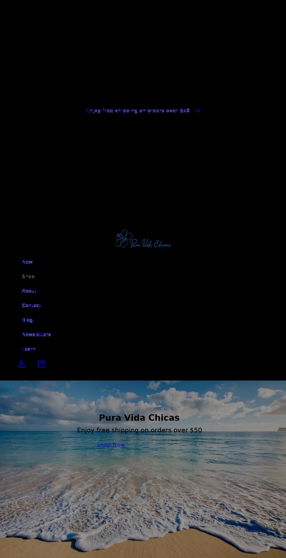 puravidachicas.com shopify website screenshot