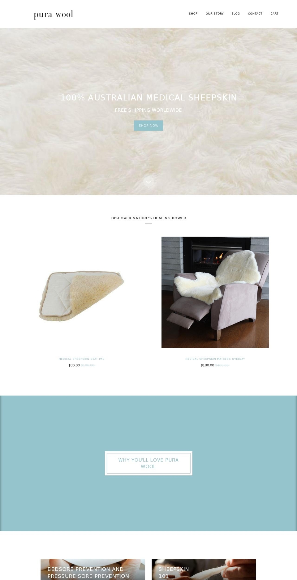 purawool.com — Shopify storefront screenshot