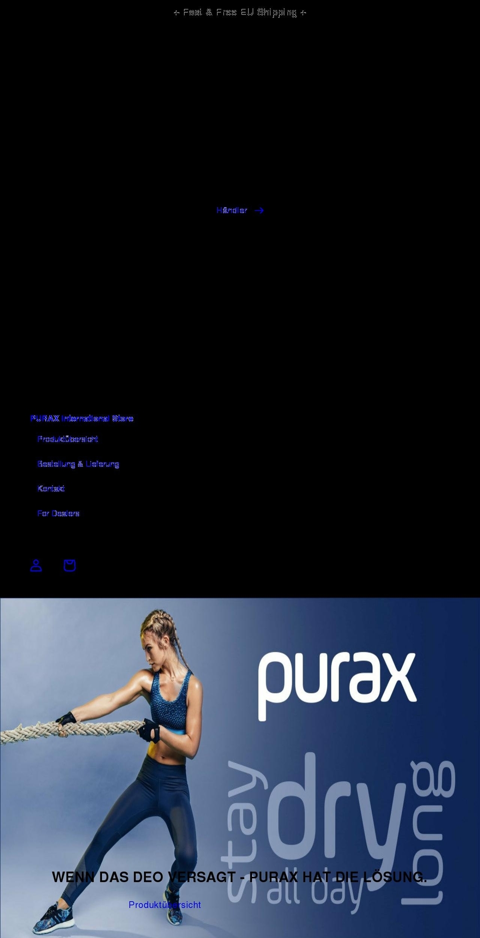 purax.store shopify website screenshot