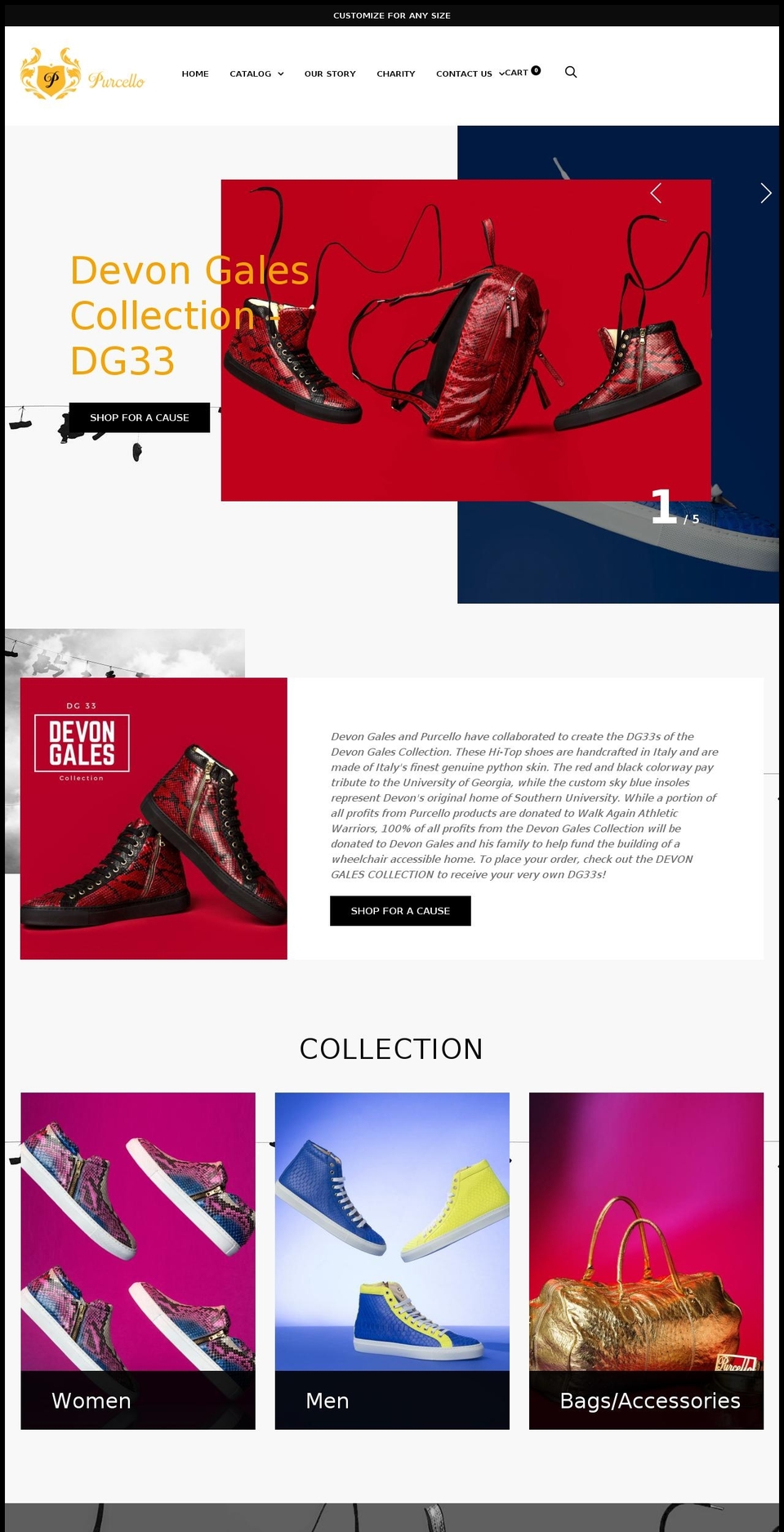 purcello.net shopify website screenshot
