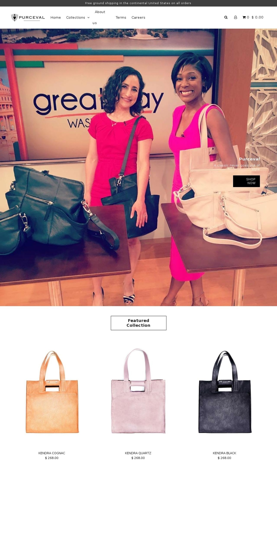 purceval.com shopify website screenshot