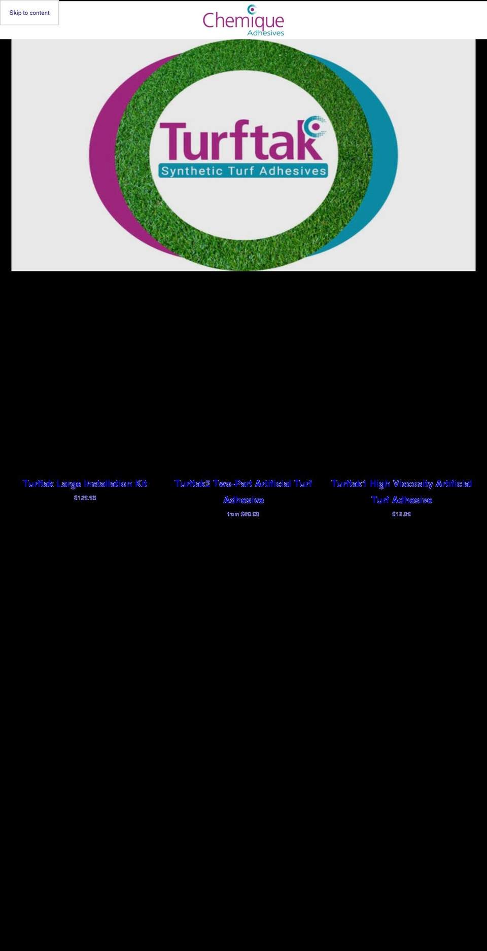 purchaseadhesives.com shopify website screenshot