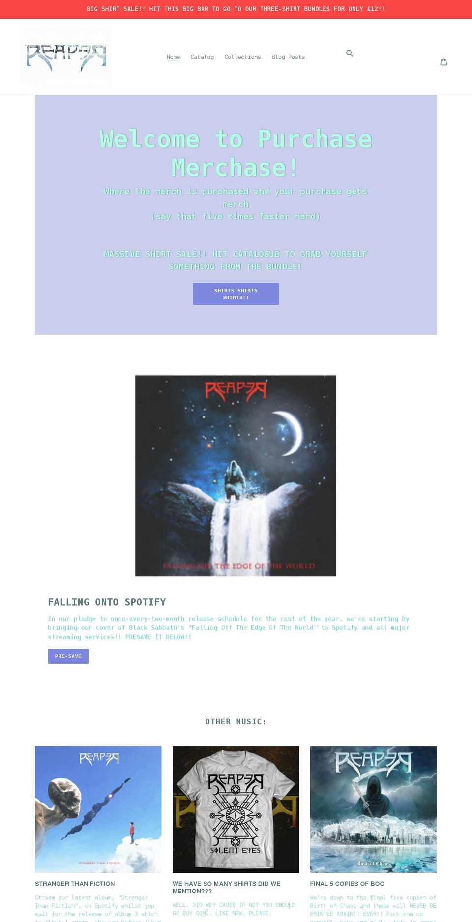 purchasemerchase.com shopify website screenshot
