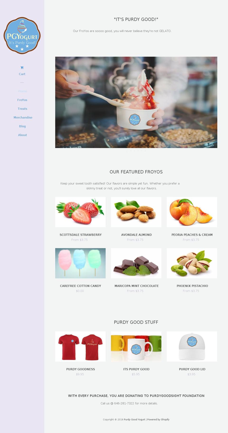 purdygoodyogurt.com shopify website screenshot