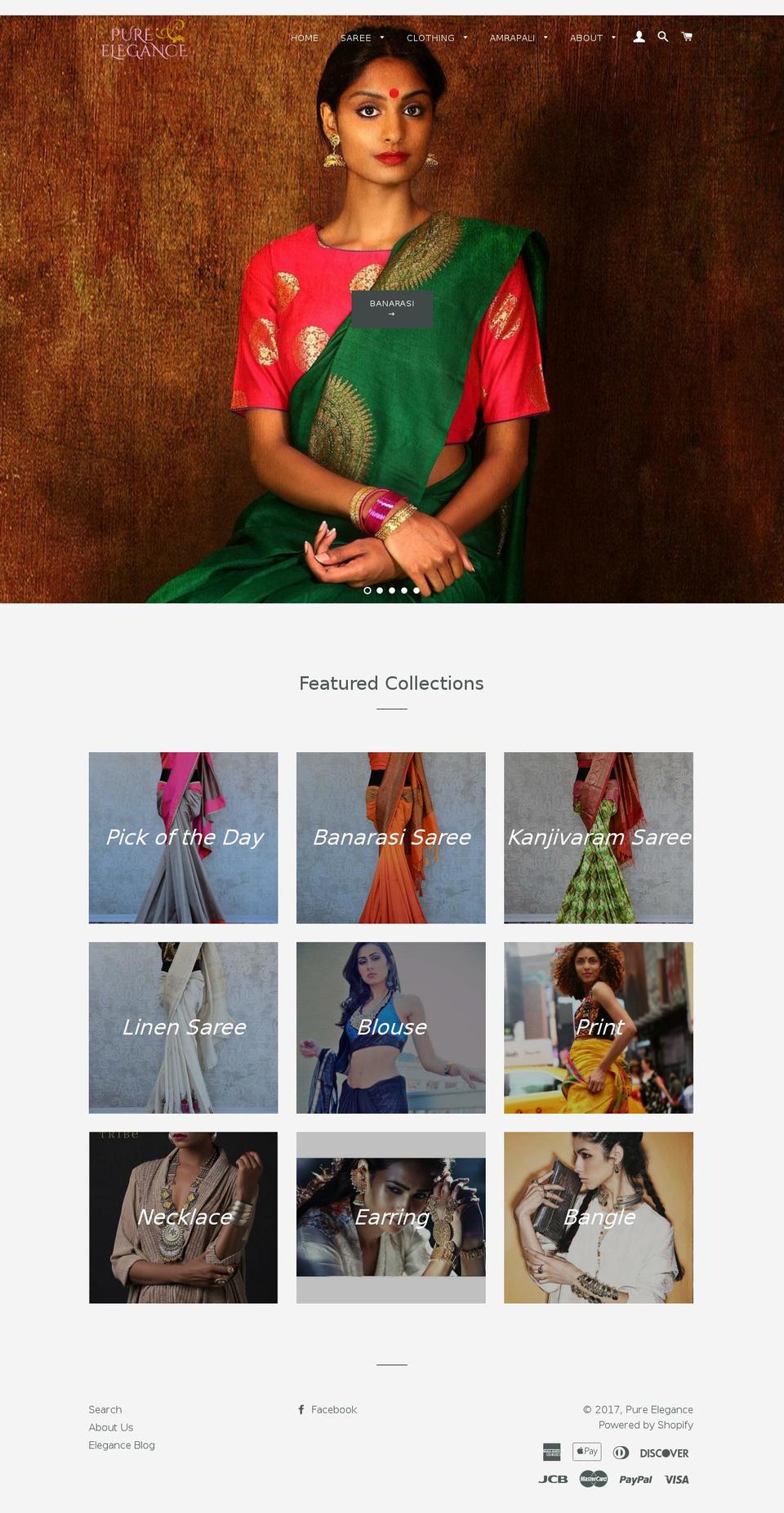 pure-elegance.com shopify website screenshot