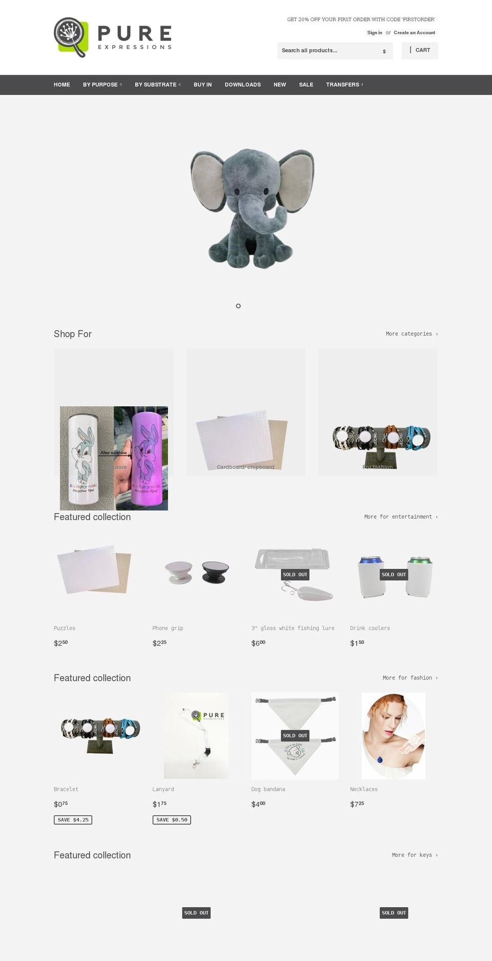 pure-expressions.ca shopify website screenshot