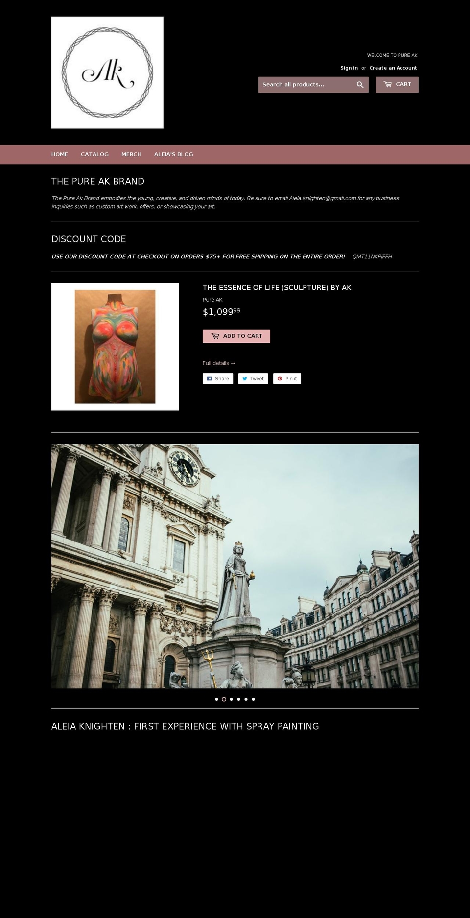 pureak.com — Shopify storefront screenshot
