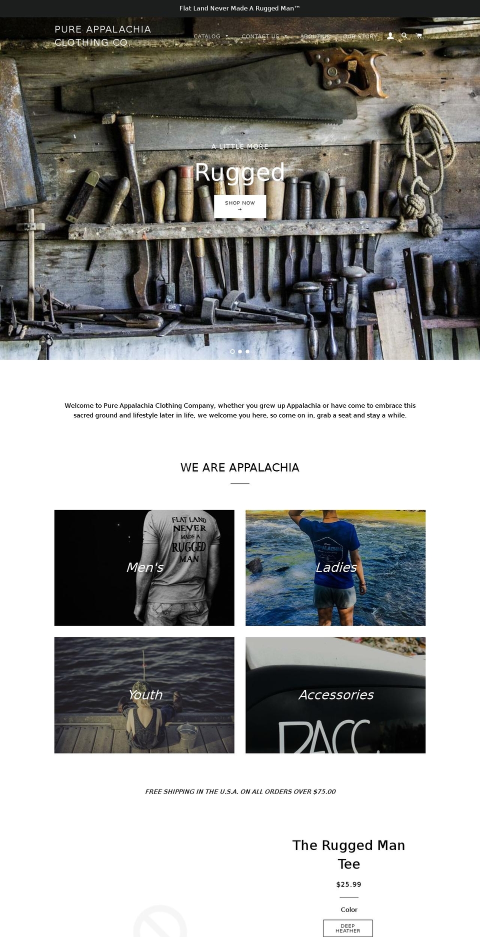pureappalachia.com — Shopify storefront screenshot