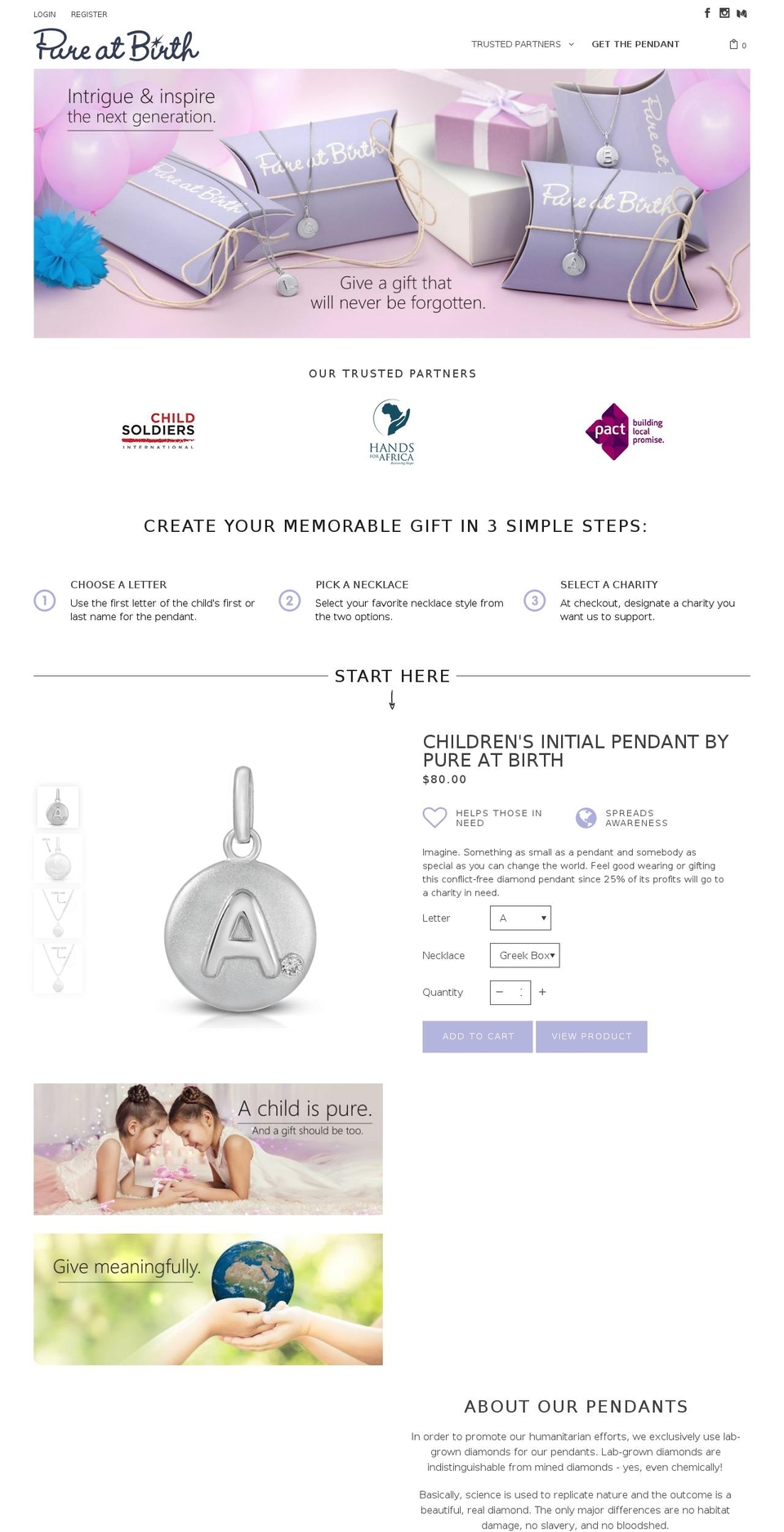 invogue-1-0 Shopify theme site example pureatbirth.com