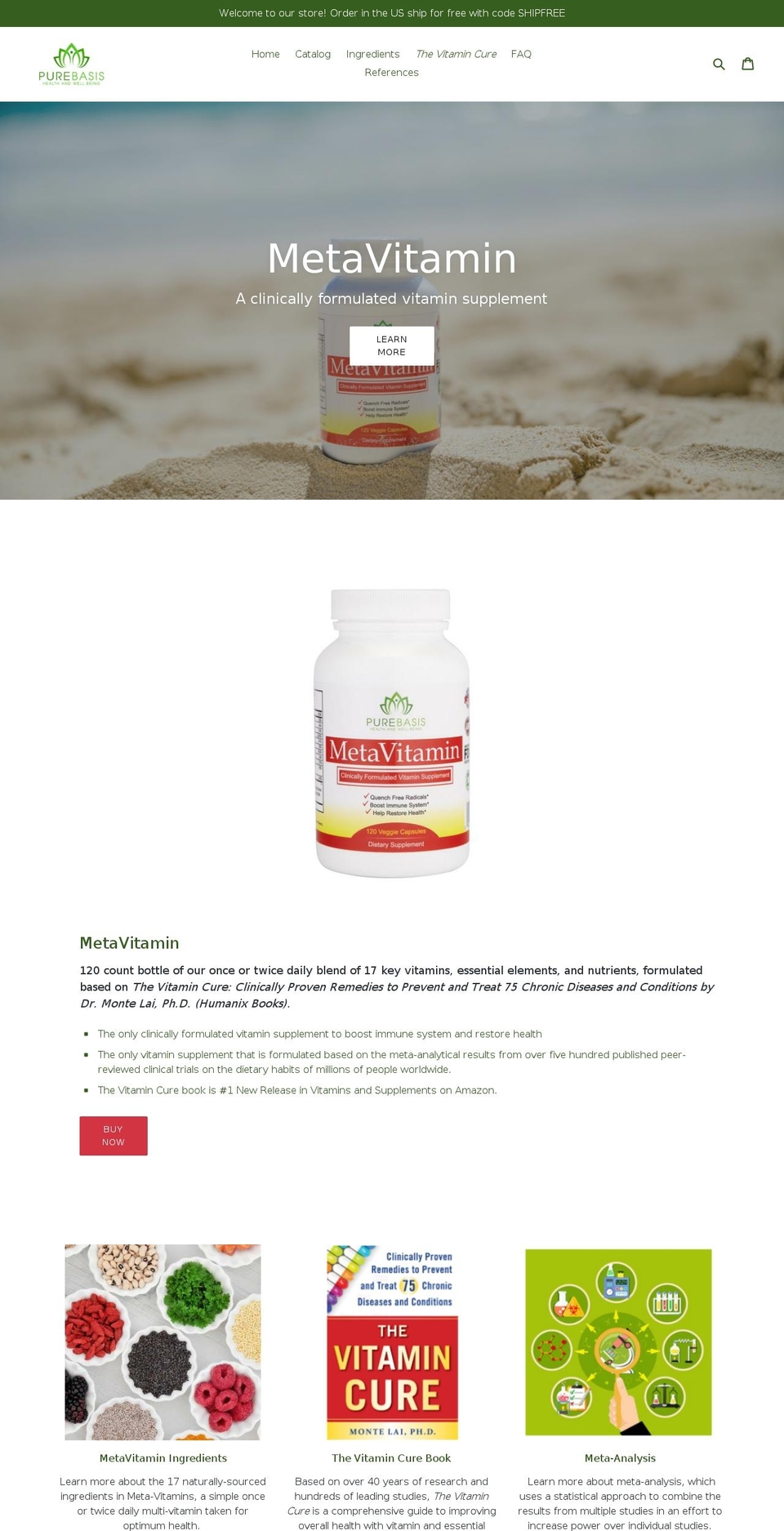 purebasis.com — Shopify storefront screenshot