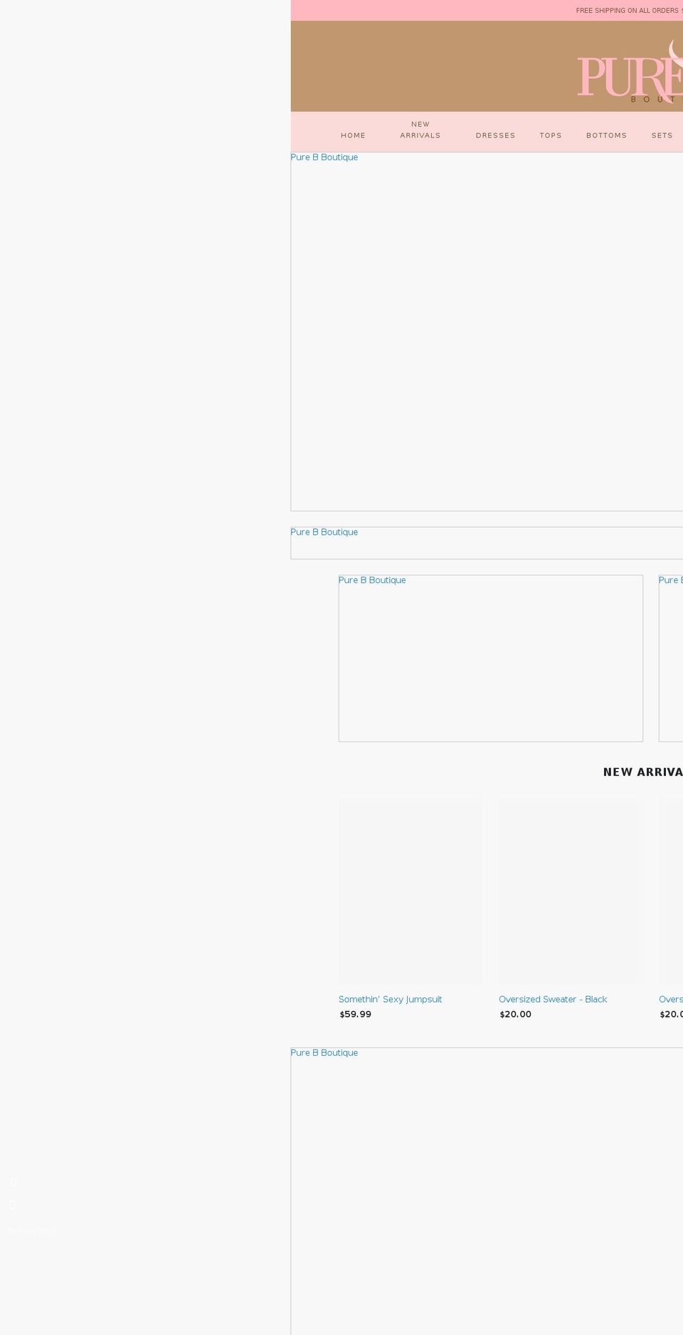 purebboutique.com shopify website screenshot