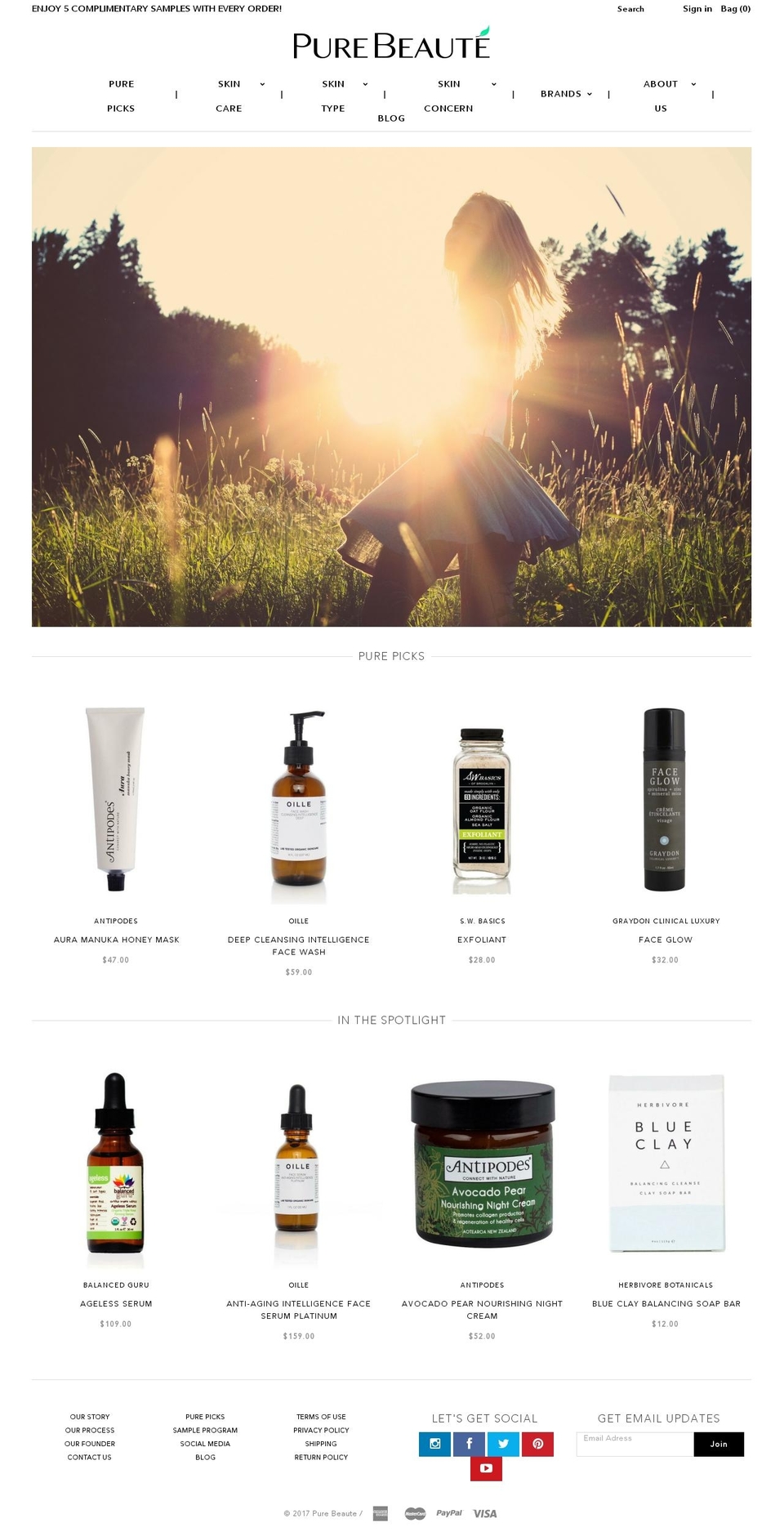 purebeaute.com shopify website screenshot