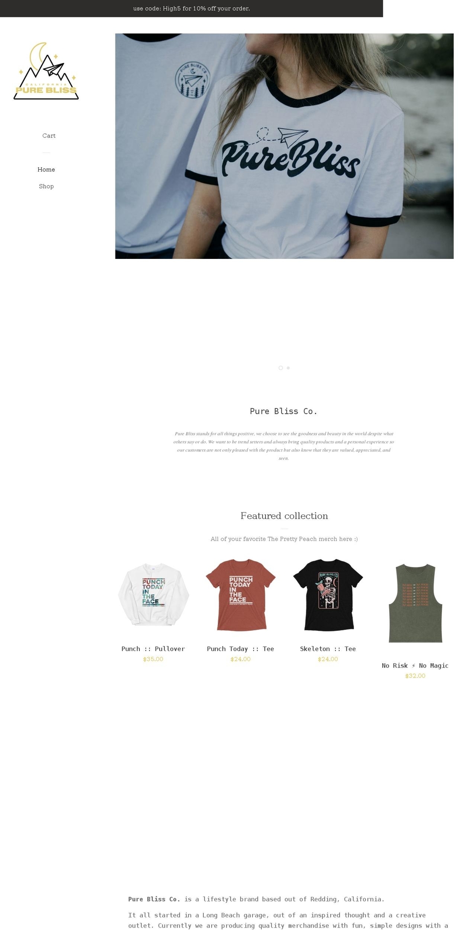 pureblisscompany.com — Shopify storefront screenshot