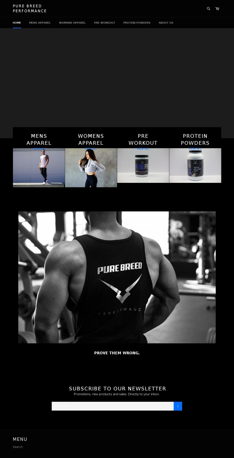 purebreedperformance.com — Shopify storefront screenshot