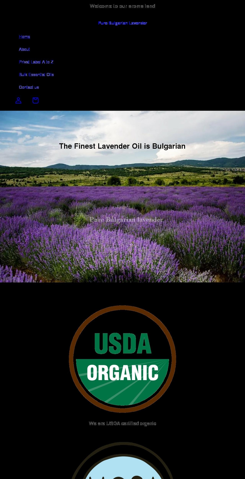 purebulgarianlavender.com — Shopify storefront screenshot