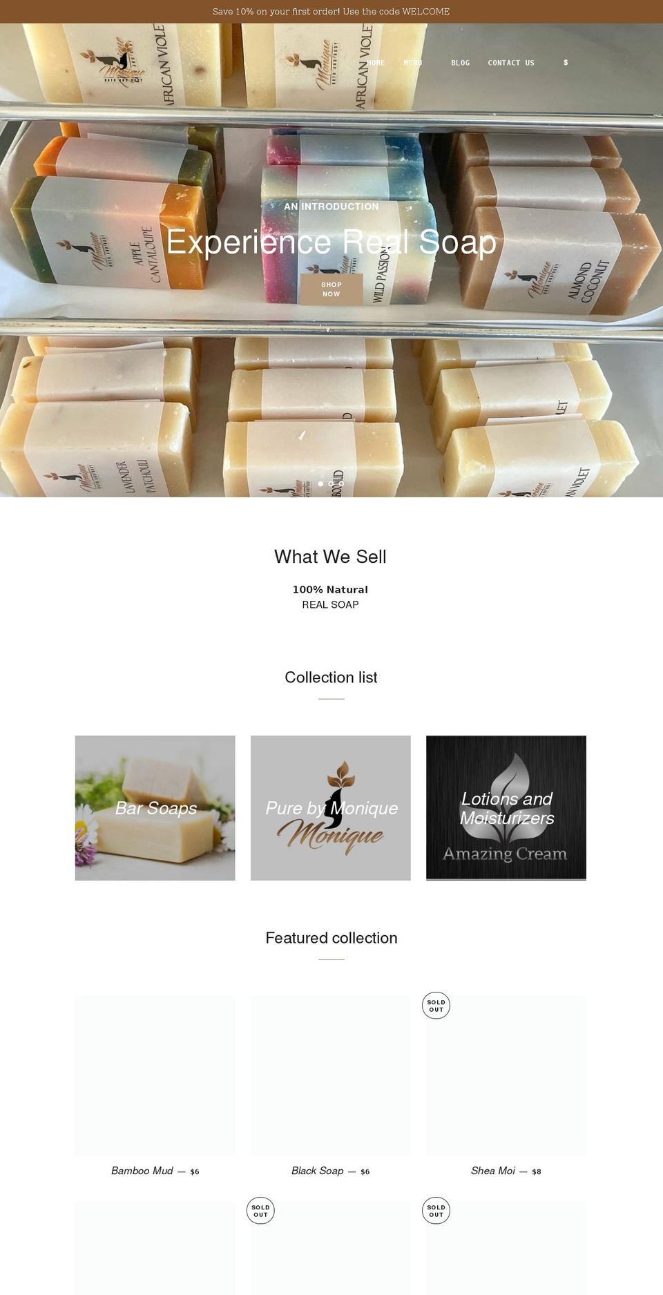 purebymonique.com shopify website screenshot