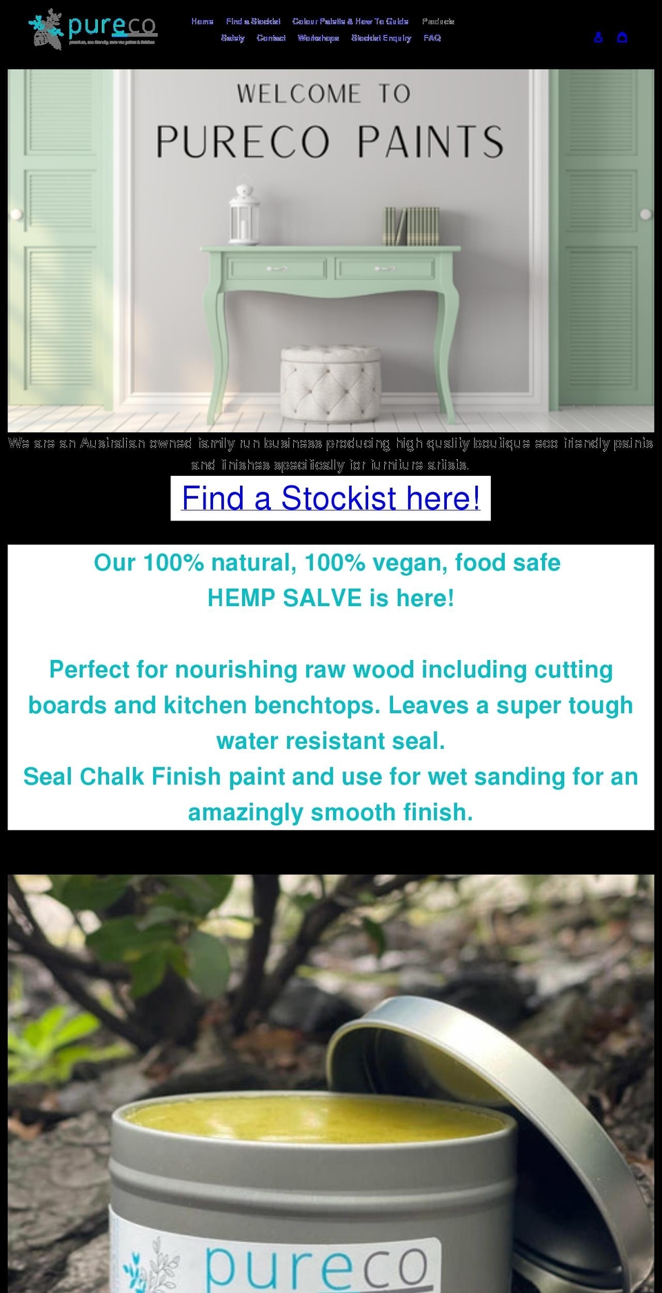 pureco.com.au shopify website screenshot
