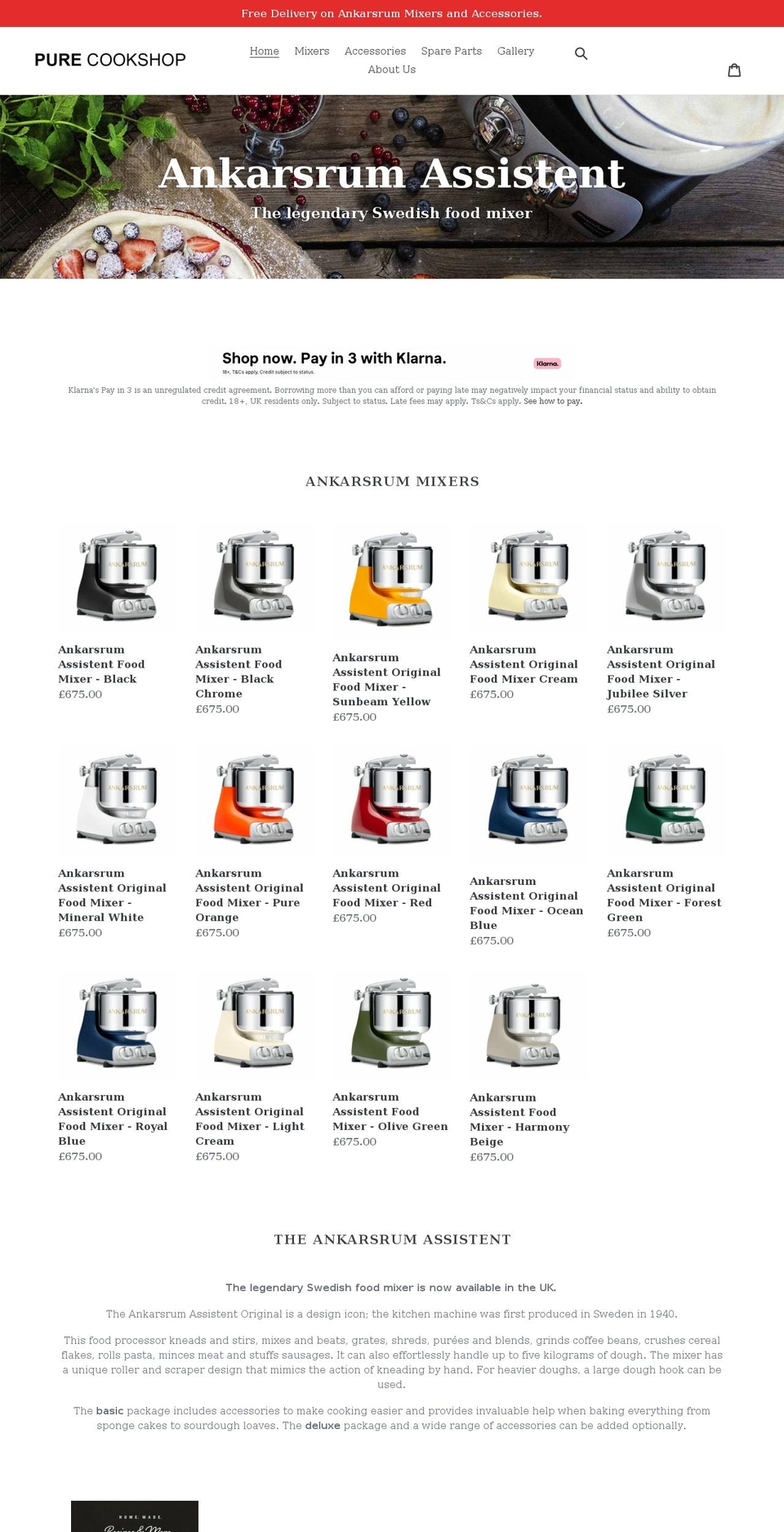 purecookshop.co.uk shopify website screenshot
