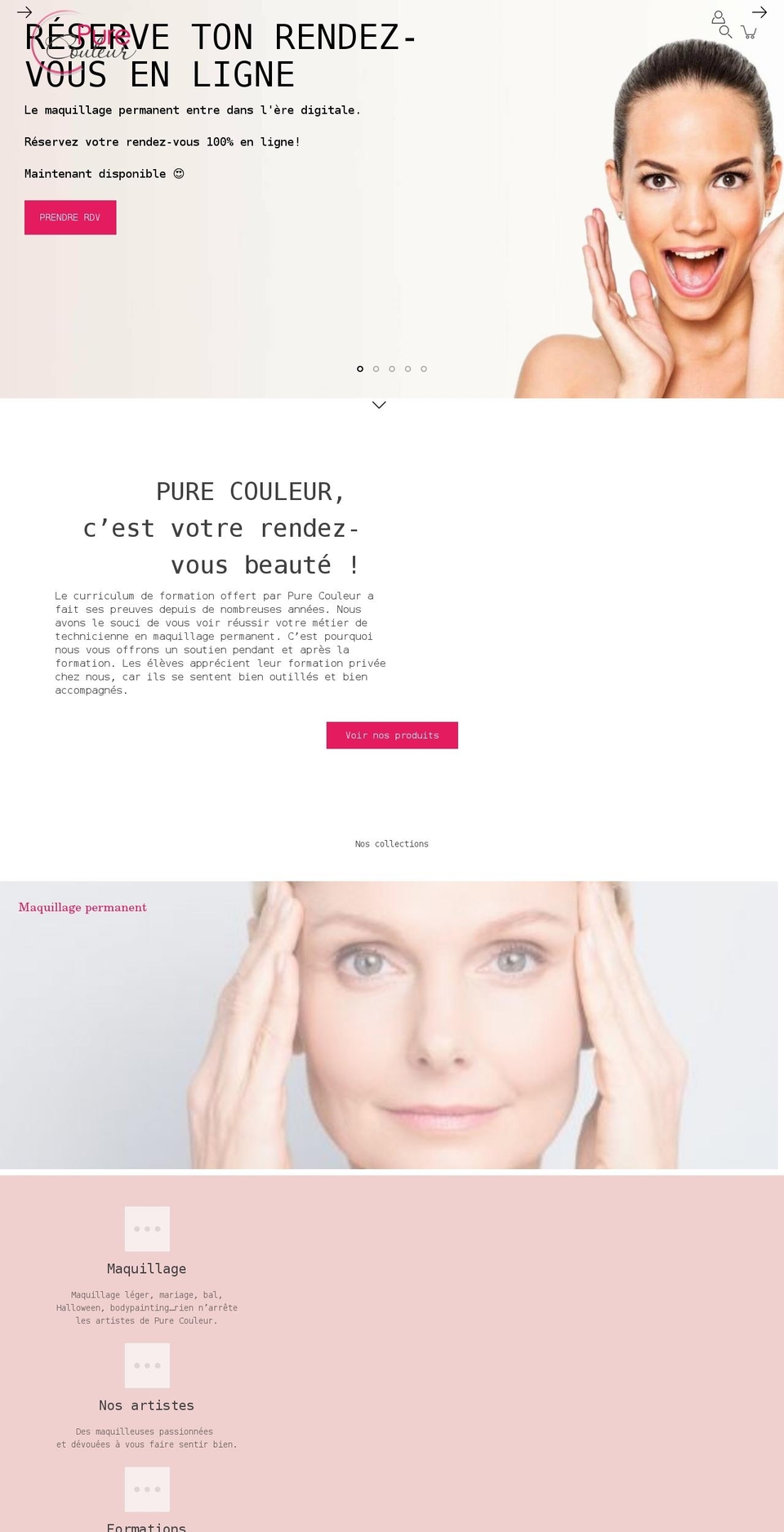 purecouleur.com shopify website screenshot