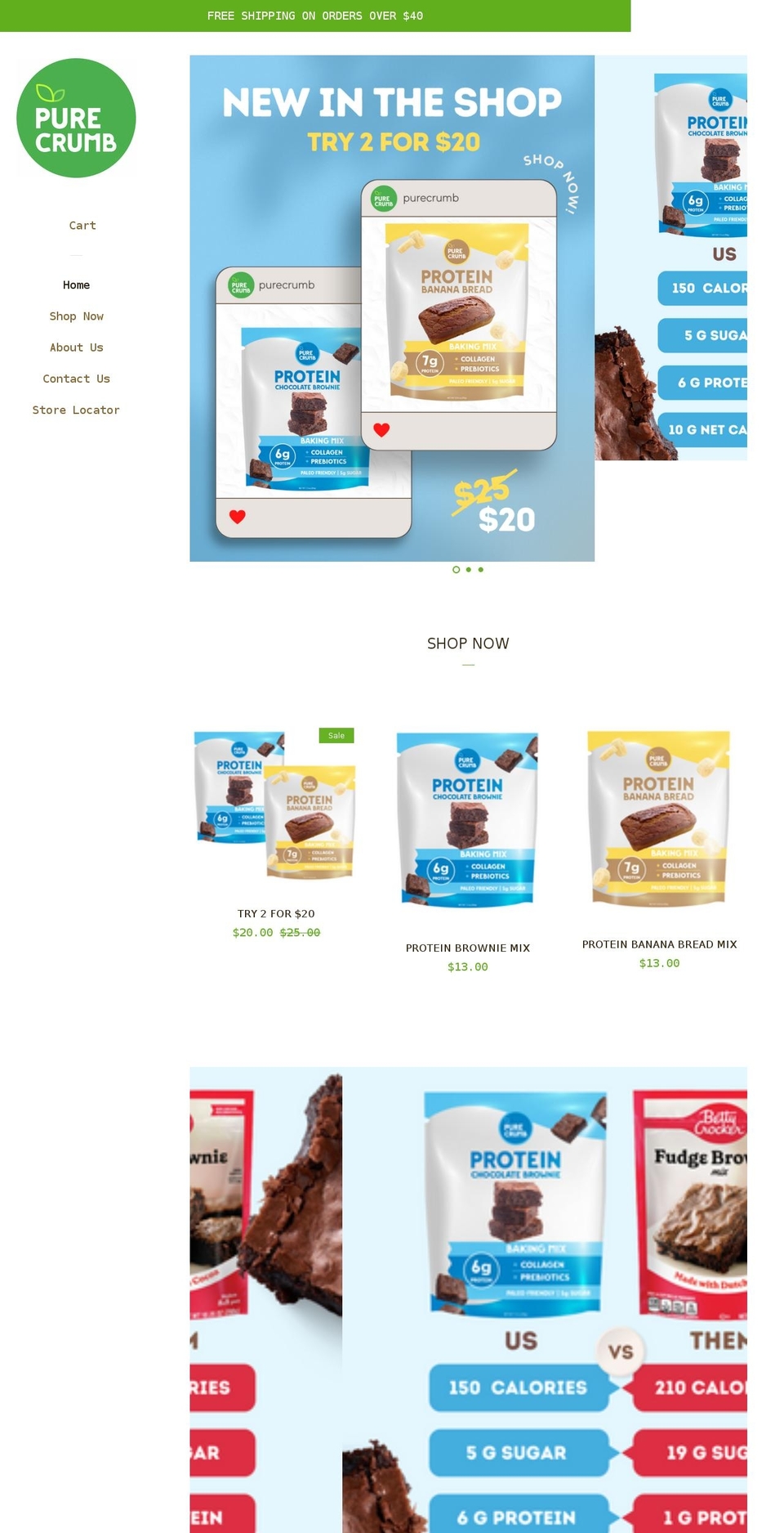 purecrumb.com shopify website screenshot