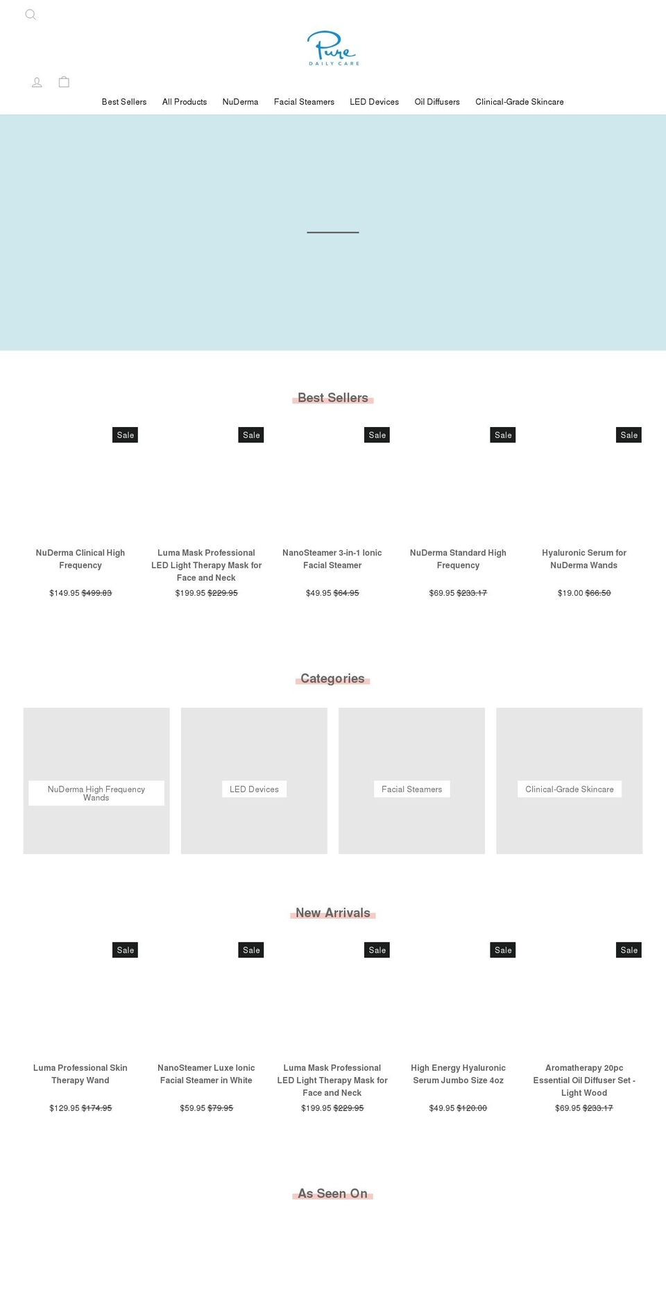 puredailycare.com shopify website screenshot
