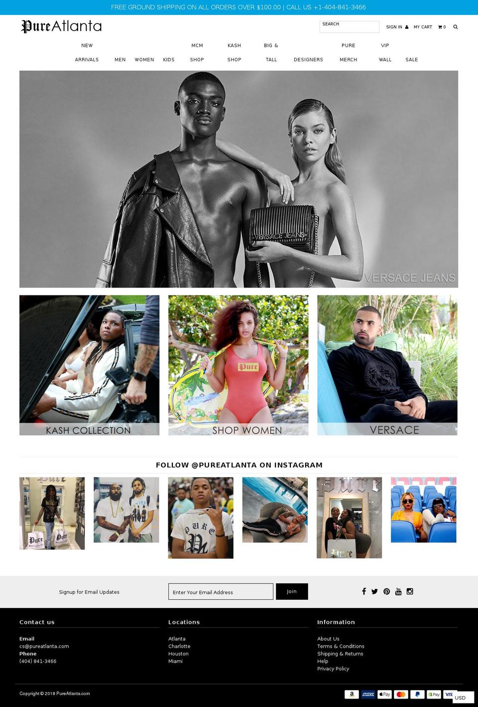 puredenimatl.com — Shopify storefront screenshot