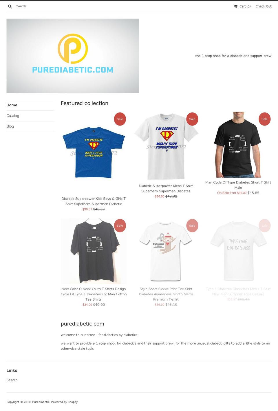 purediabetic.com — Shopify storefront screenshot