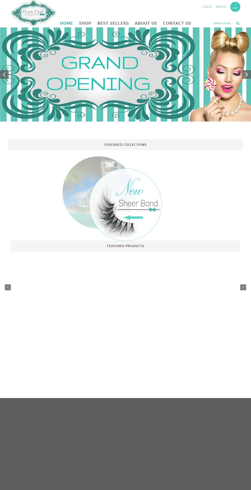 pure doll v. 2 Shopify theme site example puredolllashes.com