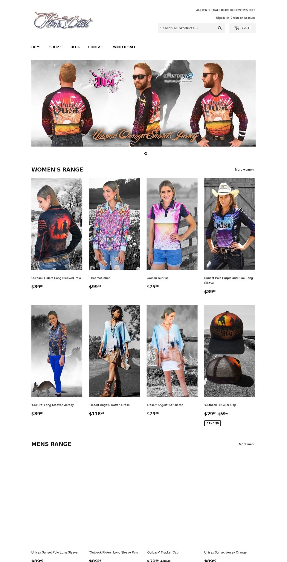 puredust.com.au shopify website screenshot