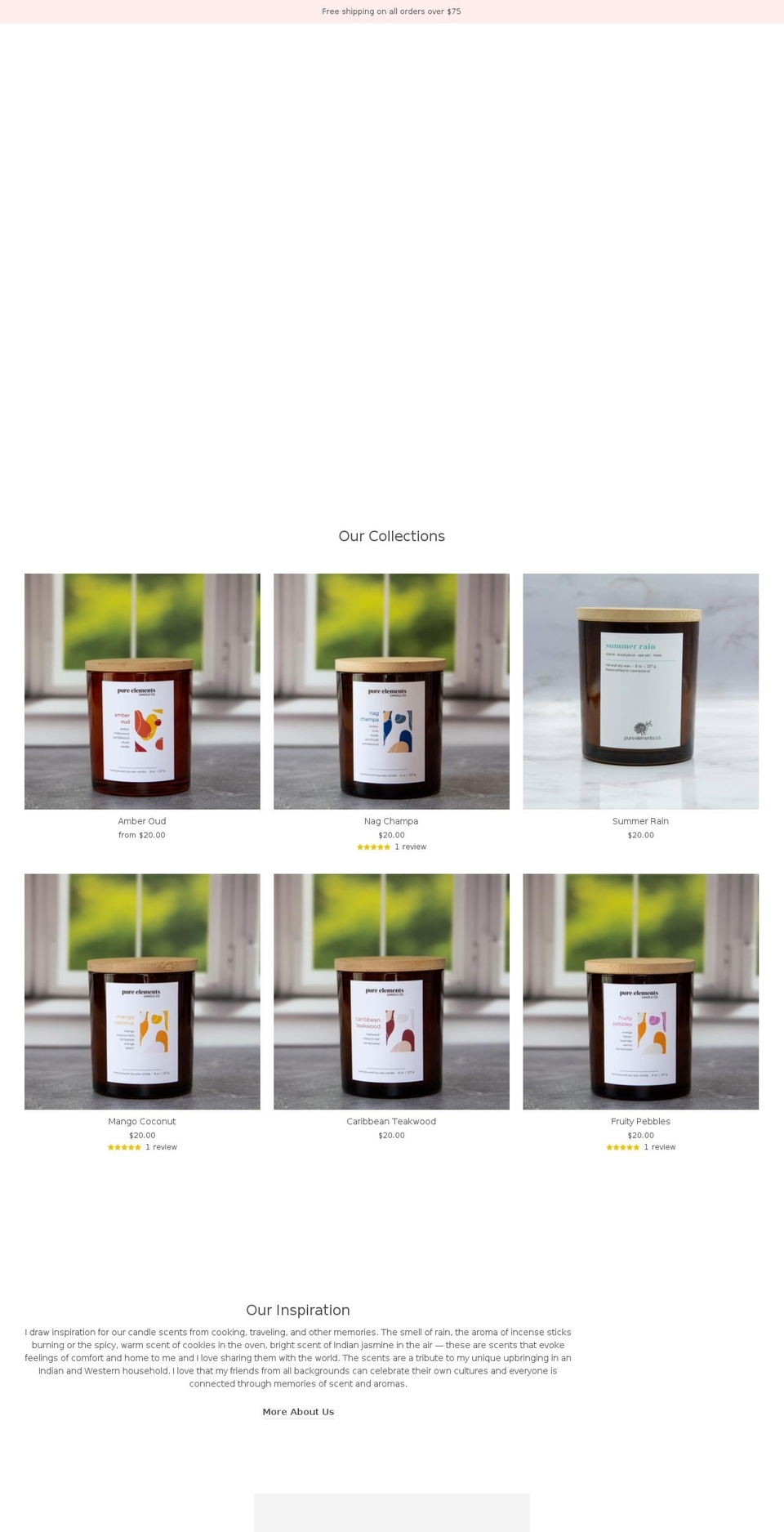 pureelementsco.com shopify website screenshot