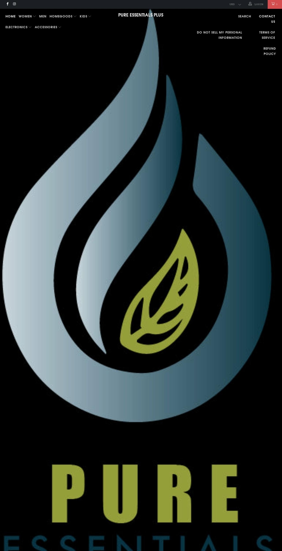 pureessentialsplus.com shopify website screenshot
