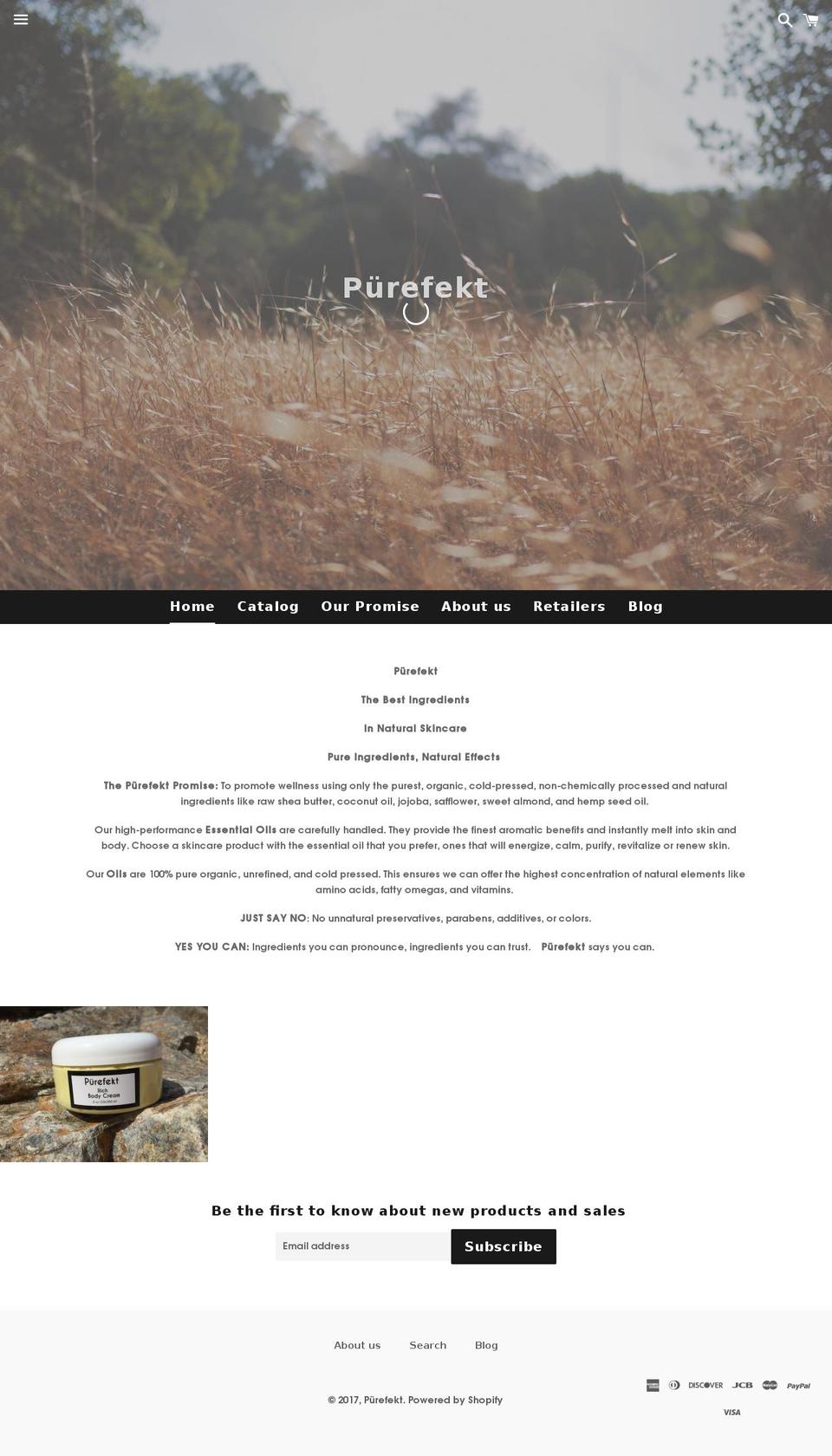 purefekt.com shopify website screenshot