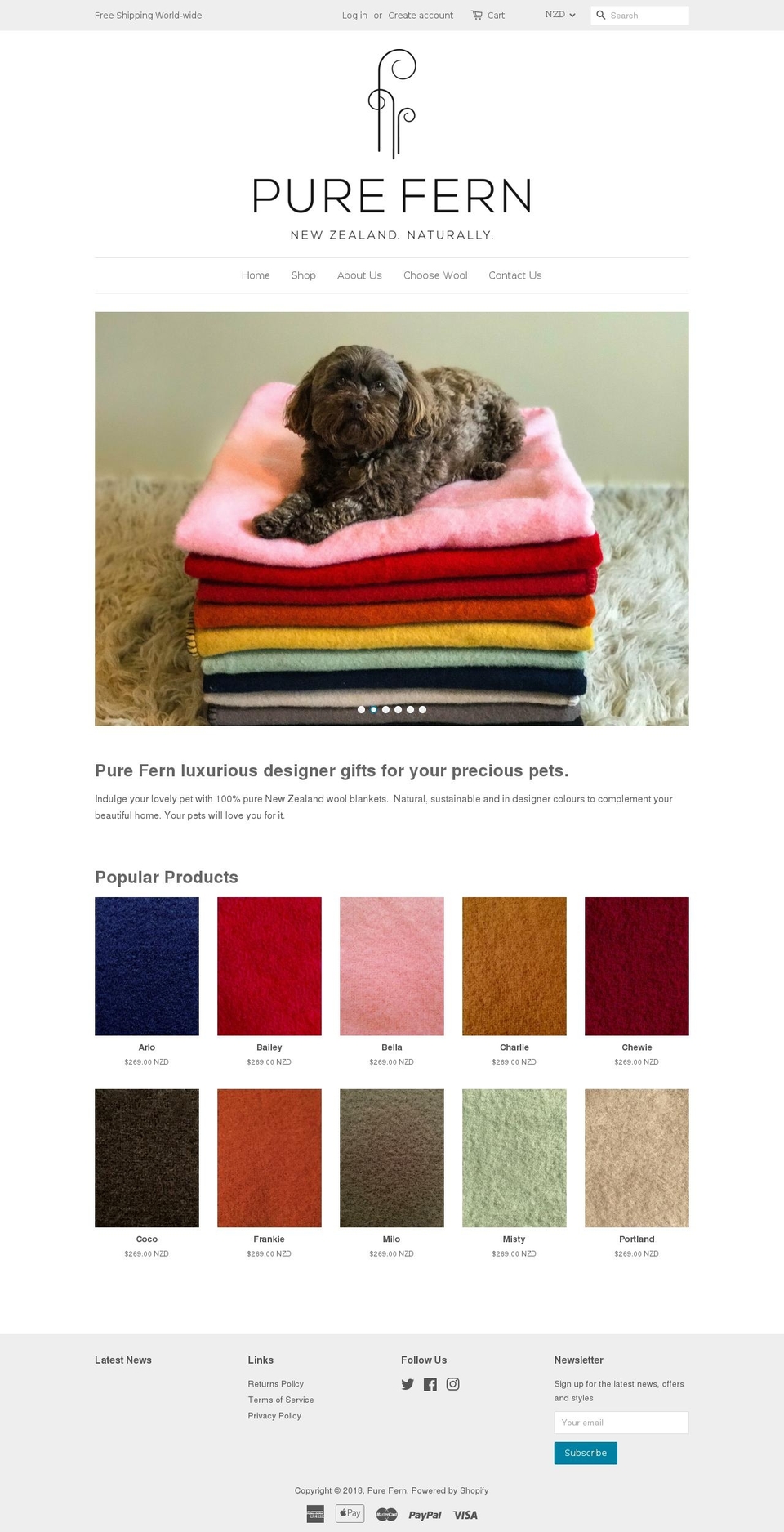 purefern.com — Shopify storefront screenshot