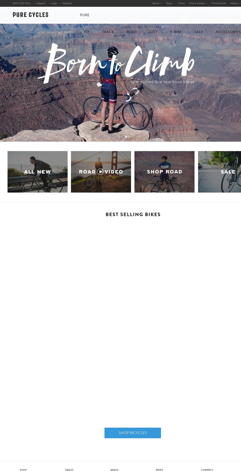purefixcycles.com shopify website screenshot