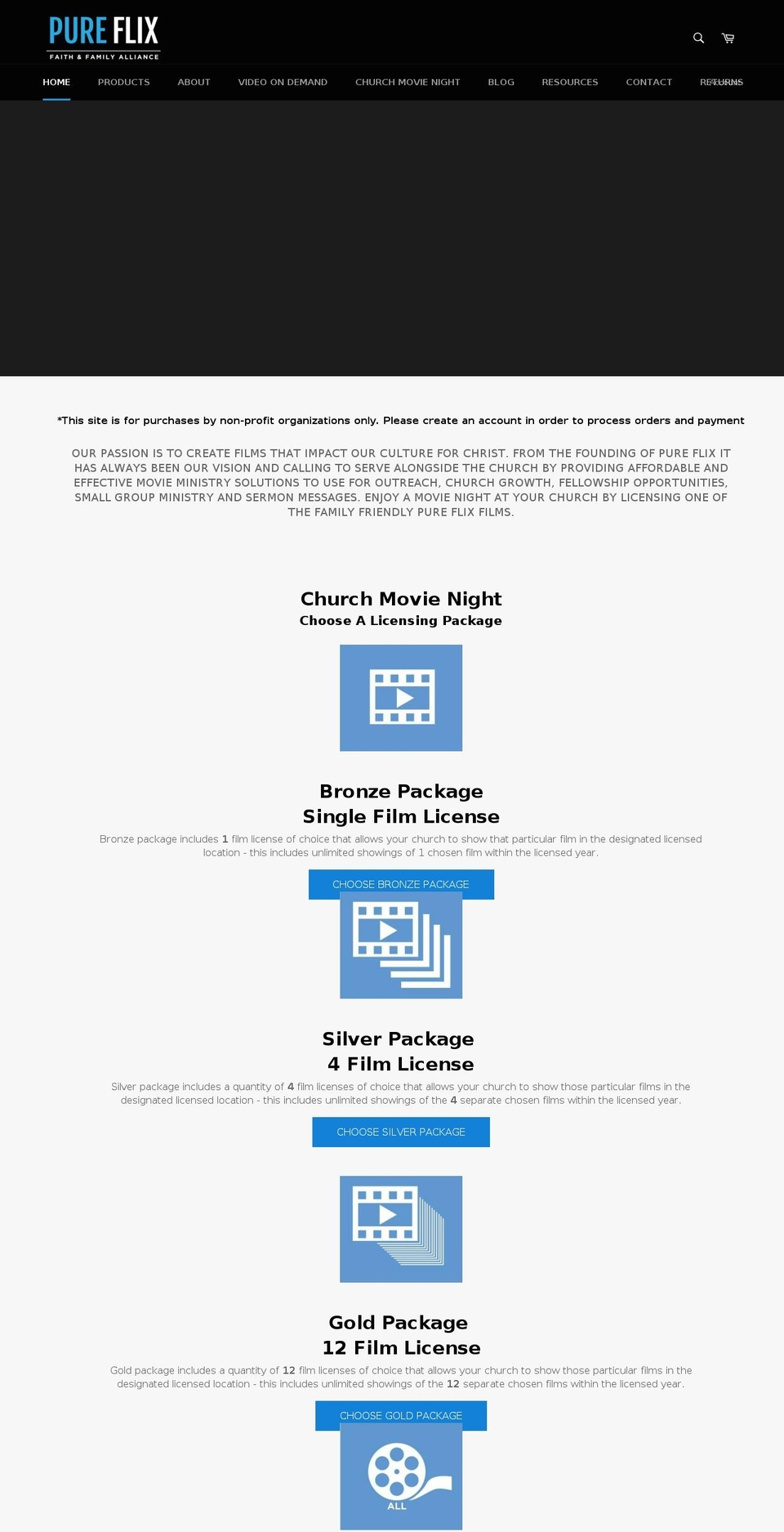pureflixalliancestore.com — Shopify storefront screenshot