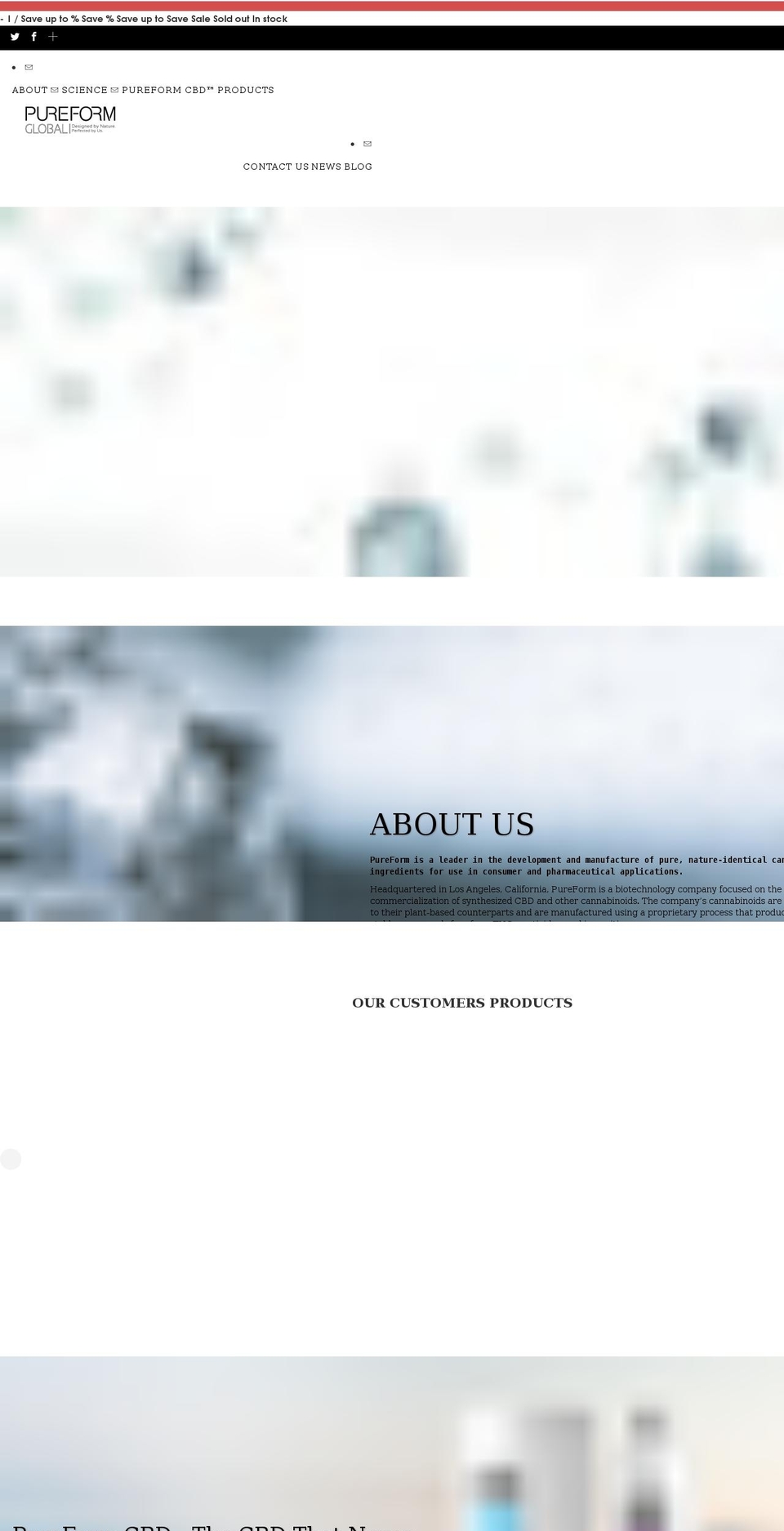 pureformglobal.com shopify website screenshot