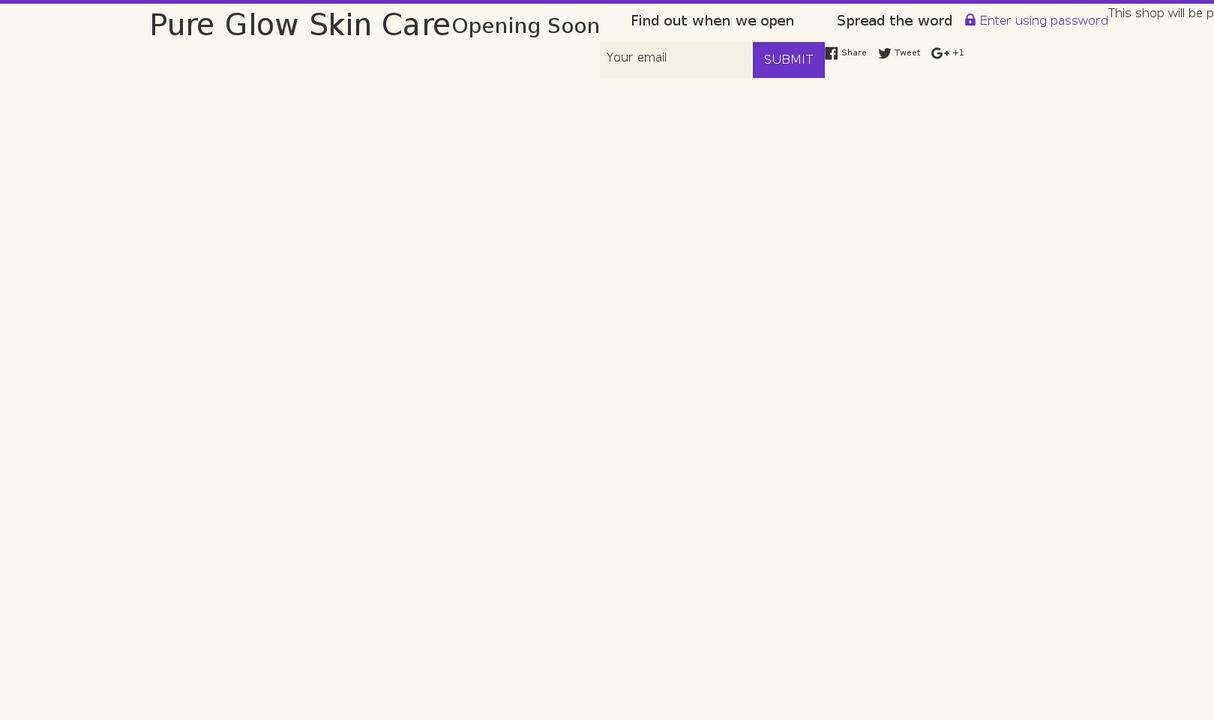 pureglowskincare.com — Shopify storefront screenshot