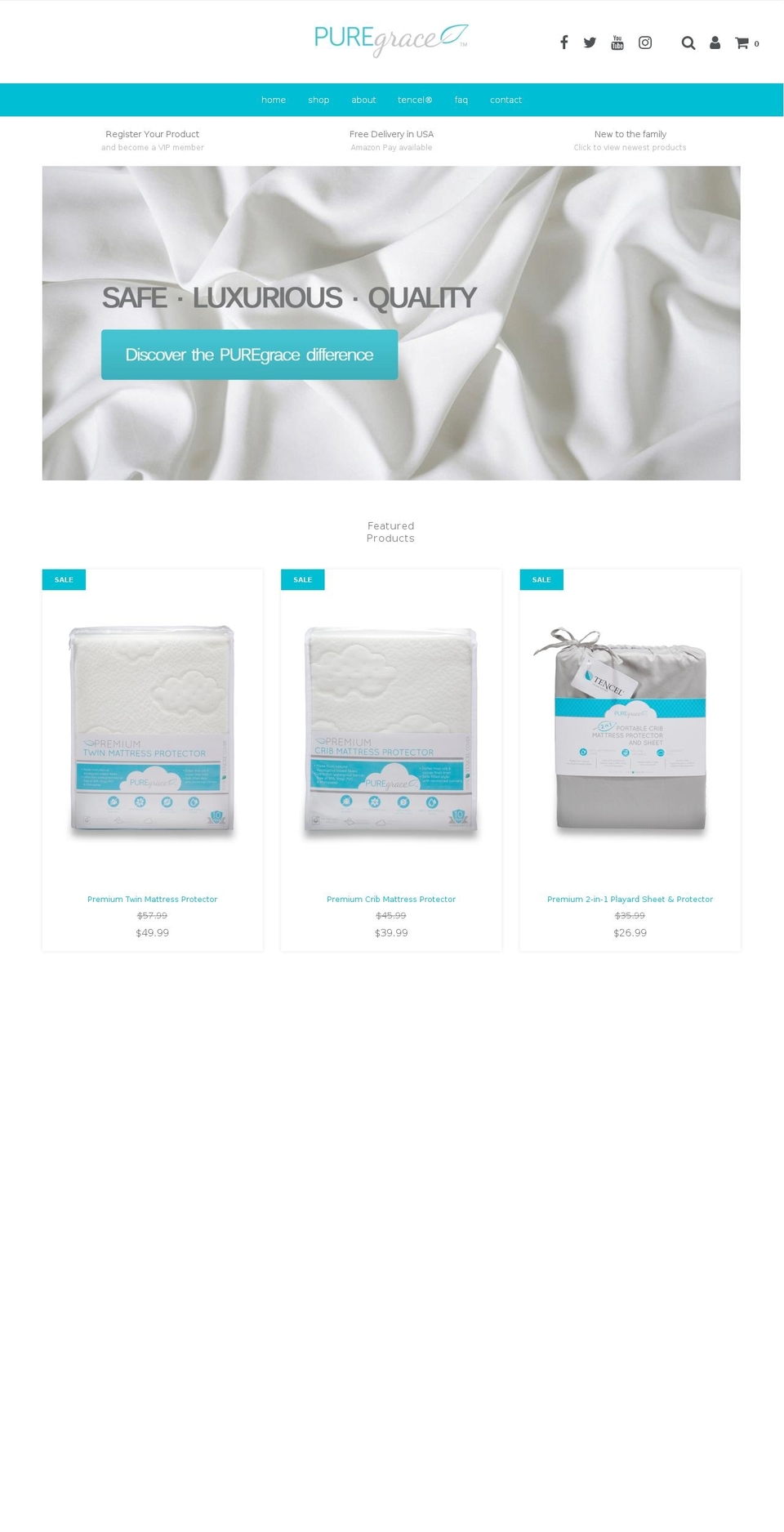 puregraceproducts.com — Shopify storefront screenshot