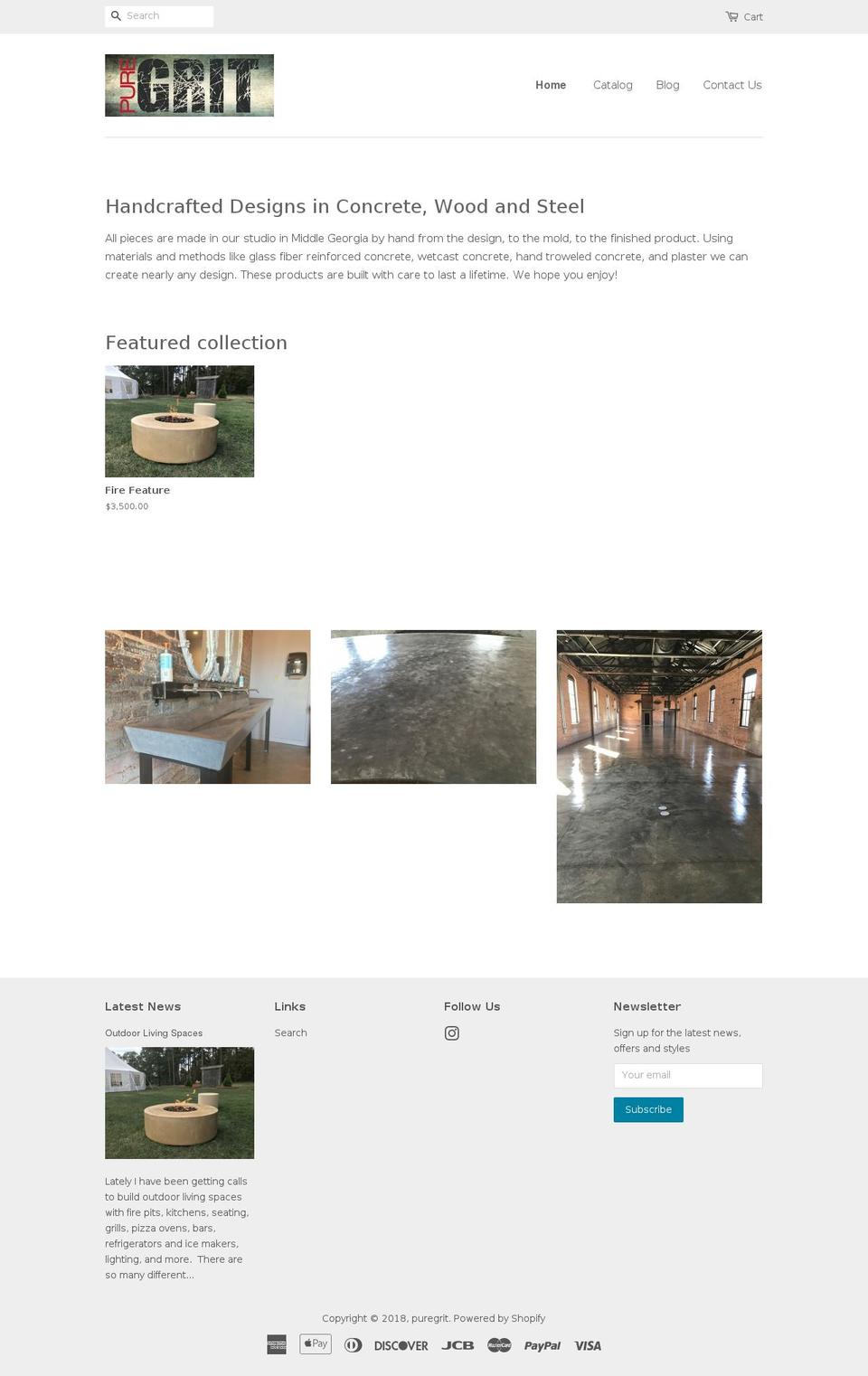 puregrit.us shopify website screenshot