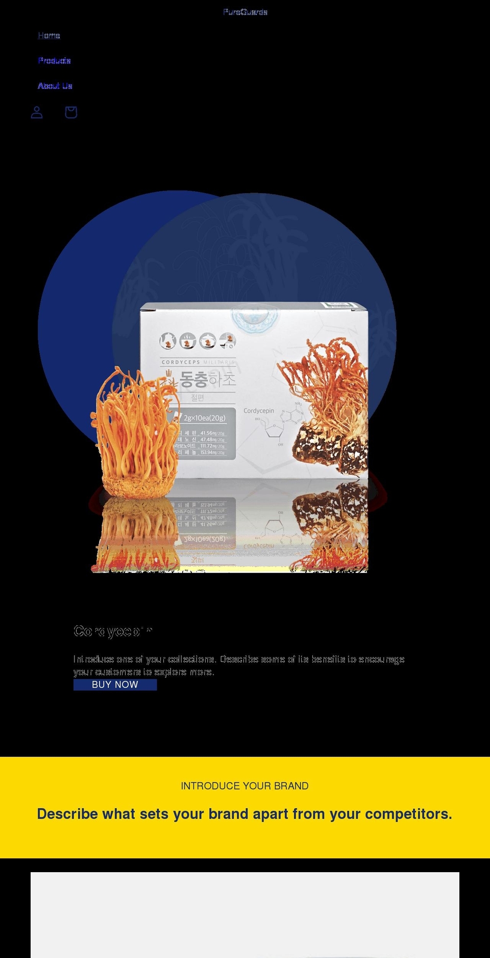 pureguards.com shopify website screenshot
