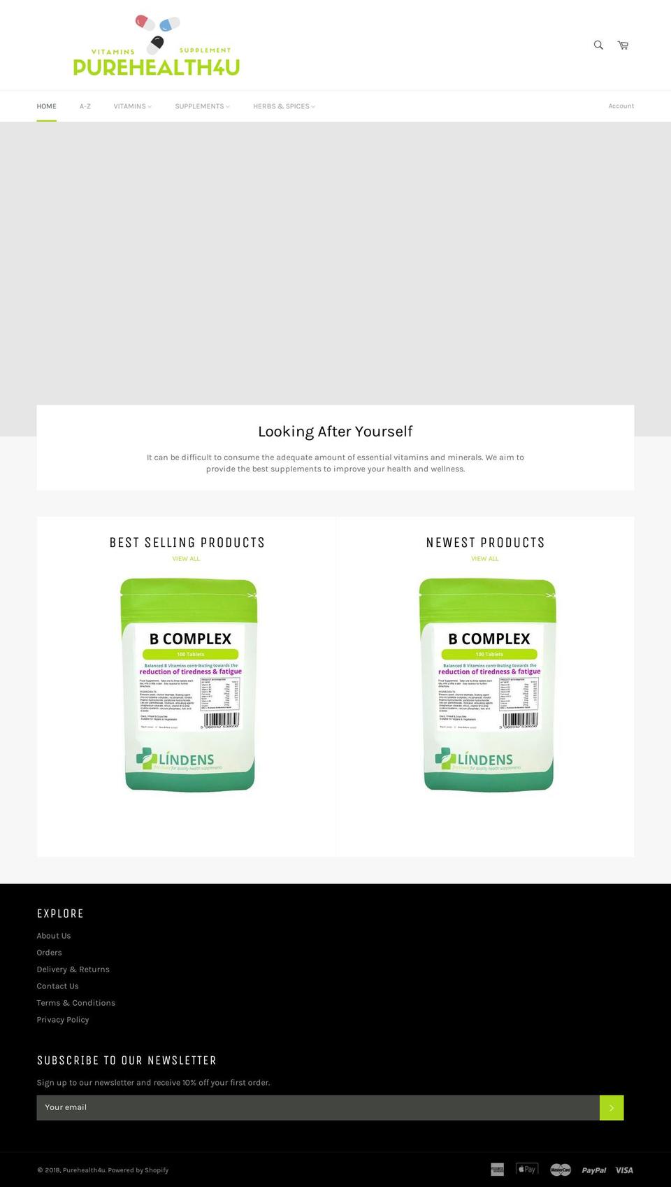 purehealth4u.com — Shopify storefront screenshot