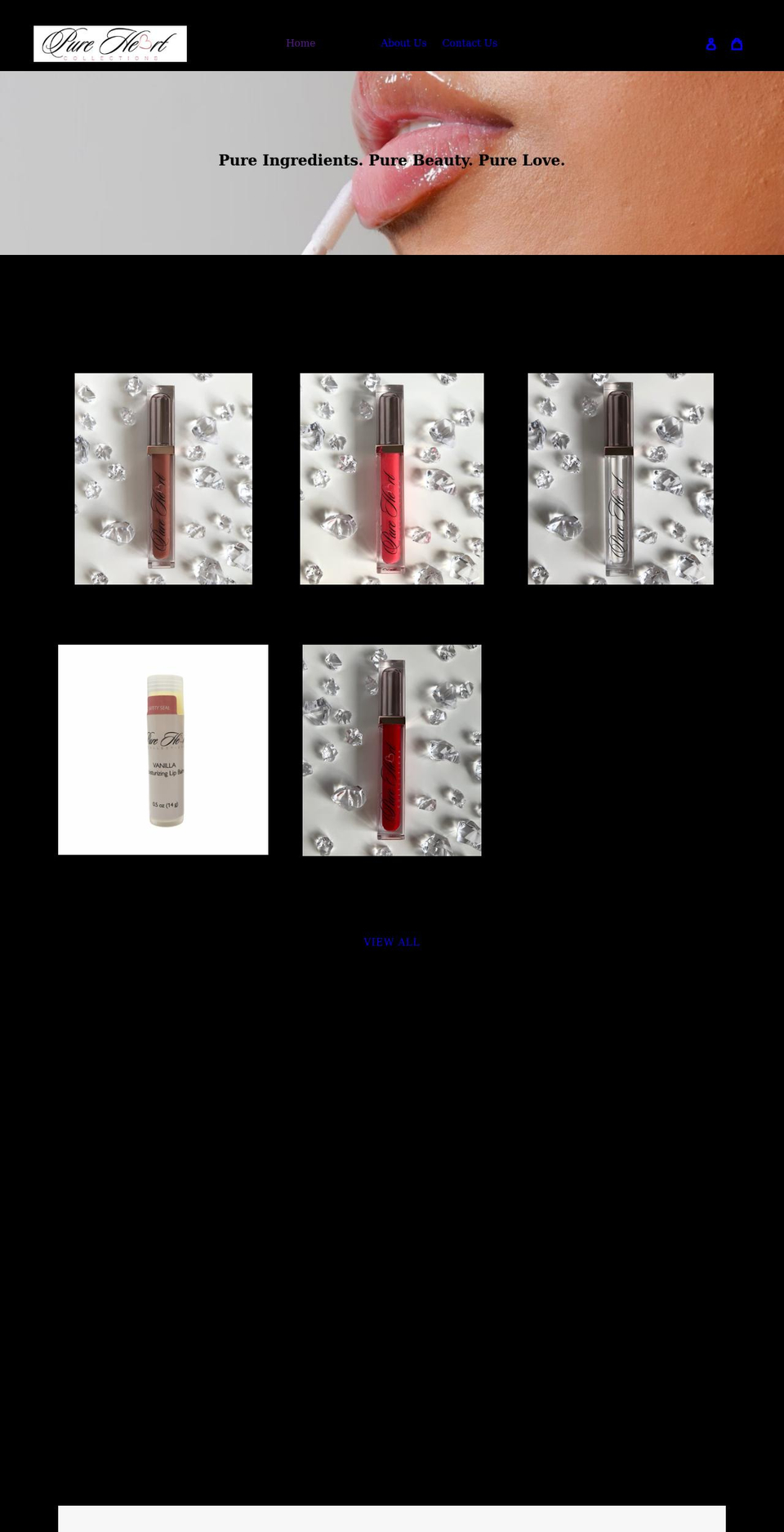 pureheartcollections.com shopify website screenshot