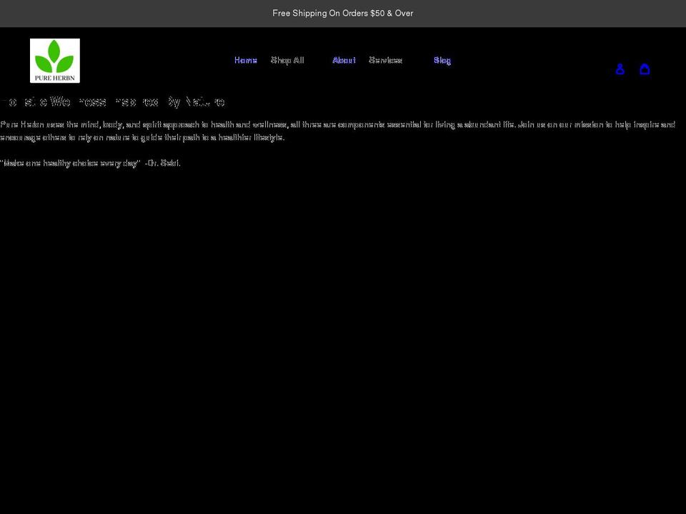 pureherbn.com shopify website screenshot