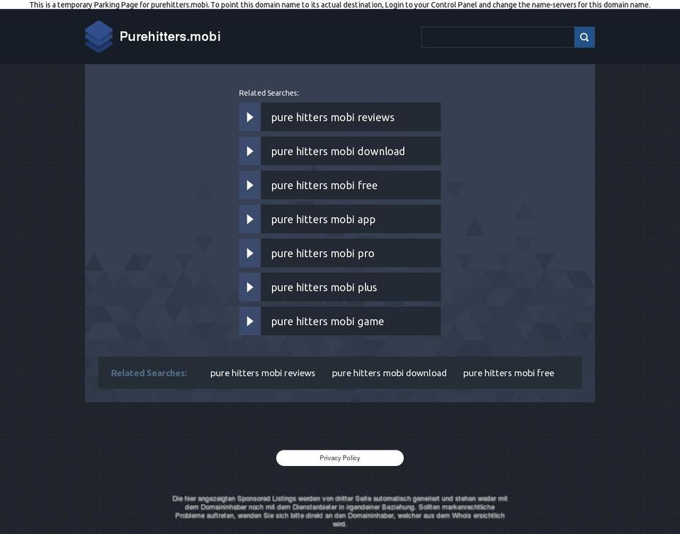 purehitters.mobi shopify website screenshot