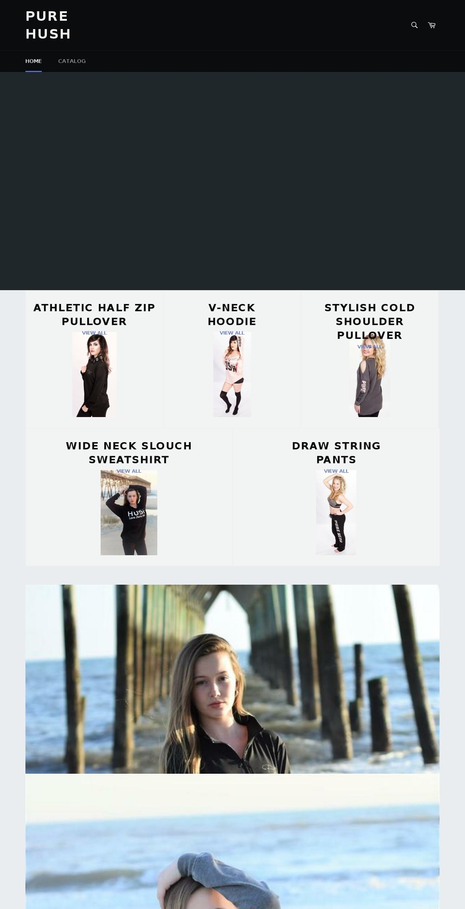 purehushclothing.com — Shopify storefront screenshot