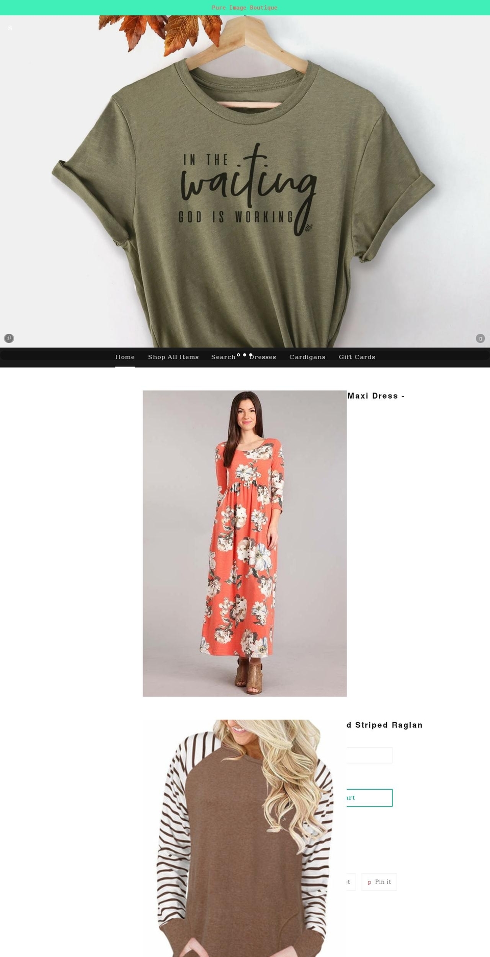 pureimageboutique.com shopify website screenshot