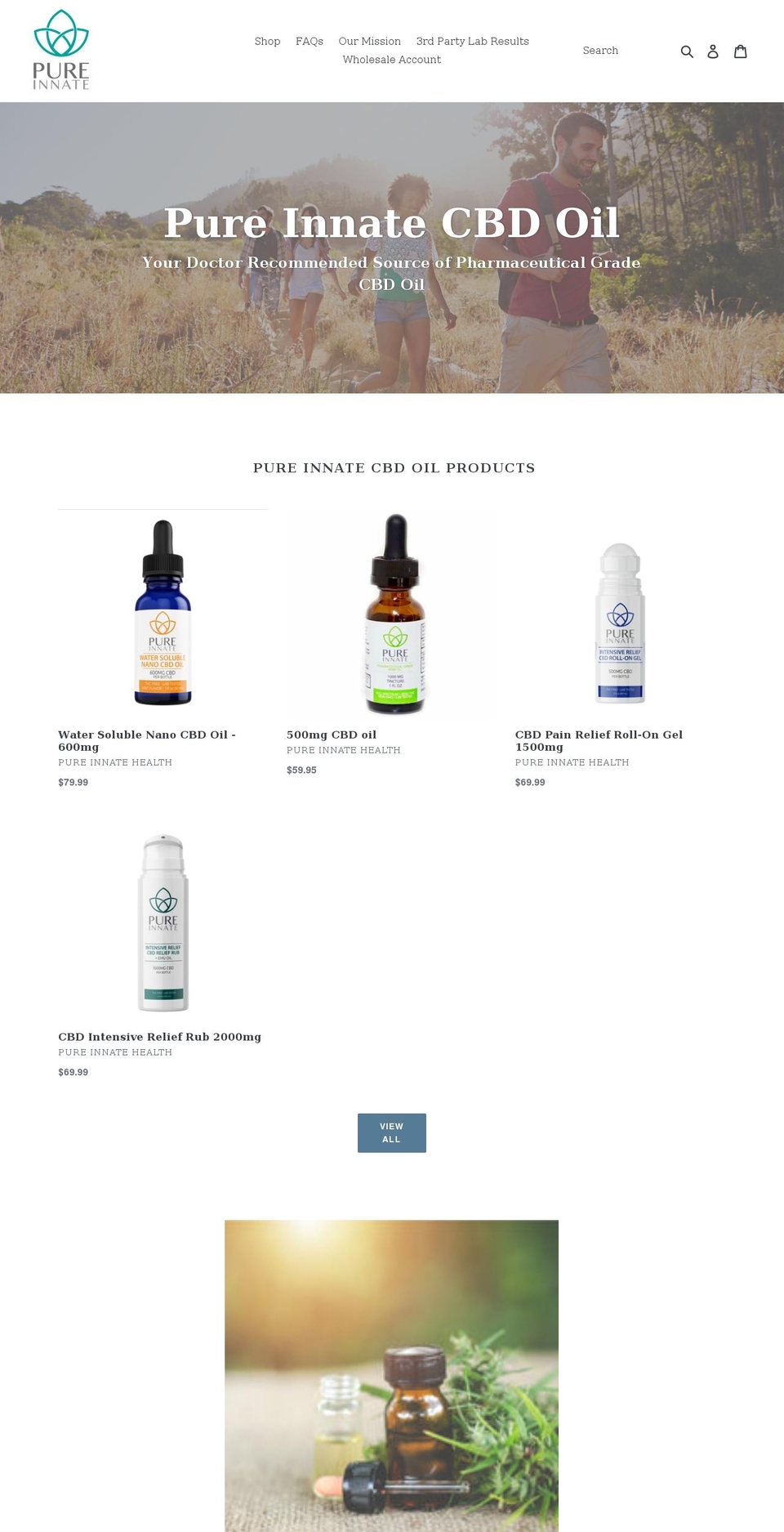 pureinnate.com shopify website screenshot