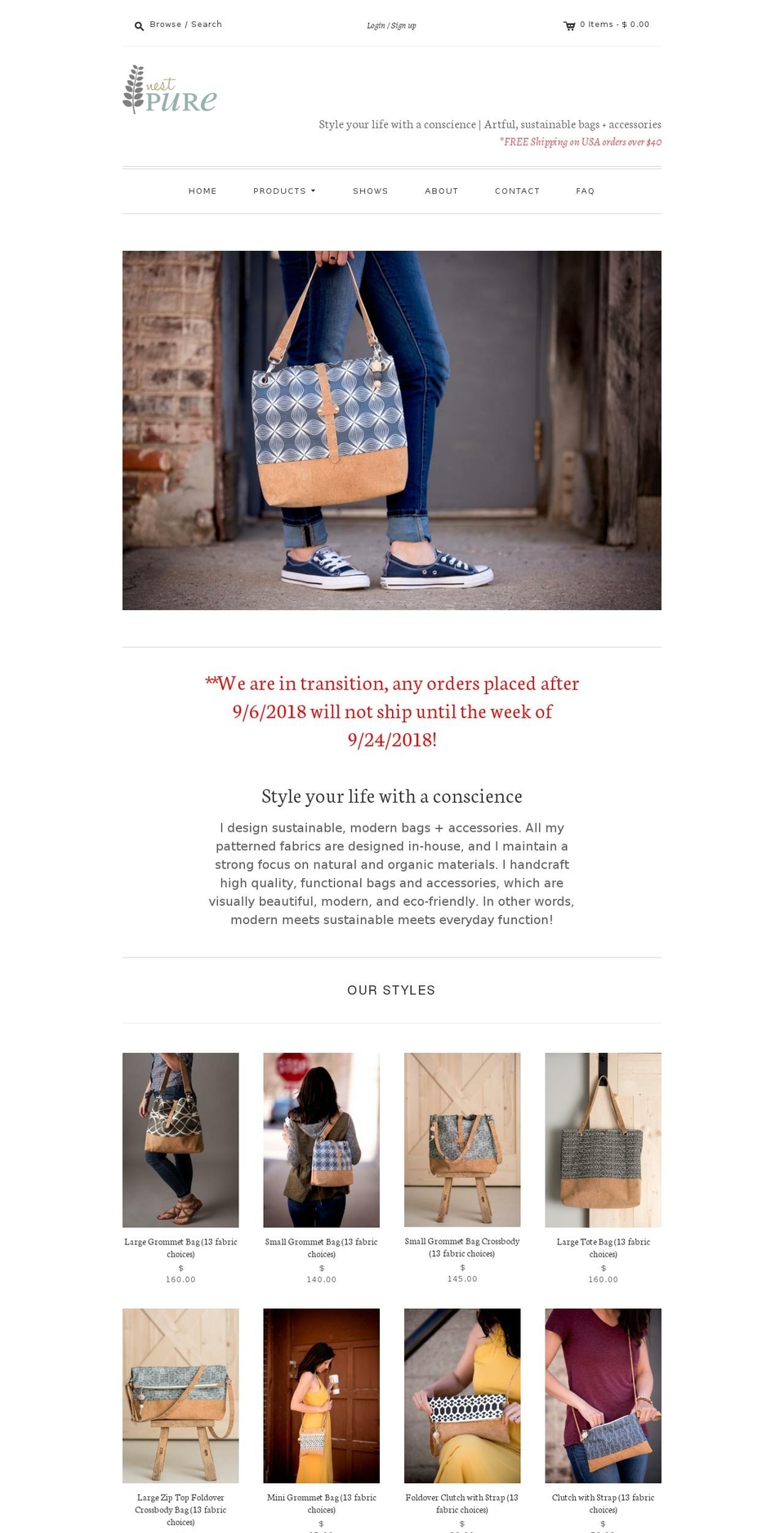 pureinspiredhome.com shopify website screenshot