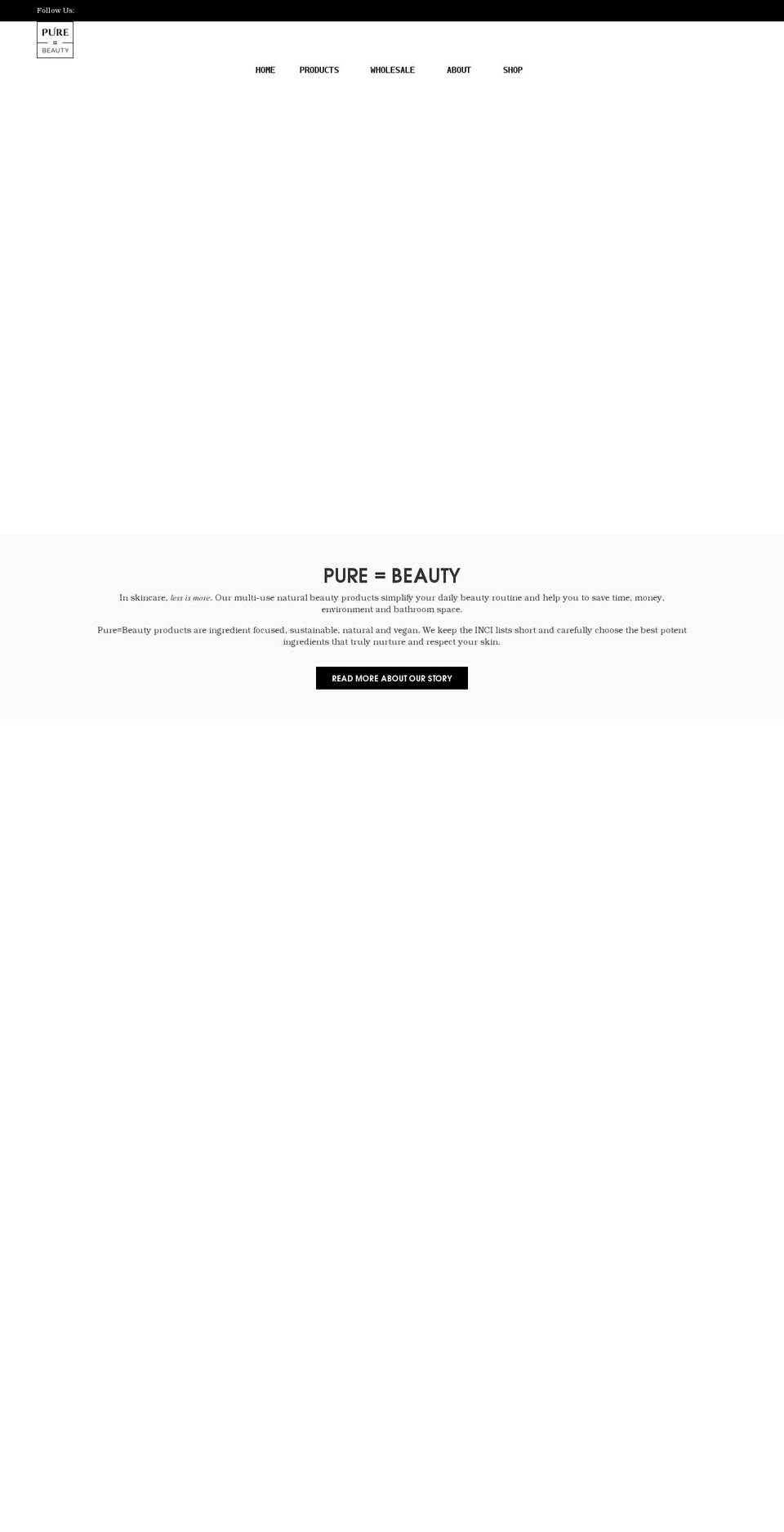 Avone Shopify theme site example pureisbeauty.com
