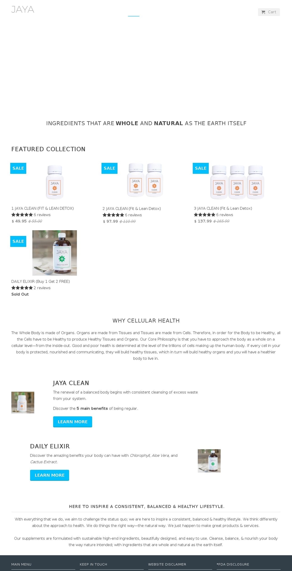 purejaya.com — Shopify storefront screenshot